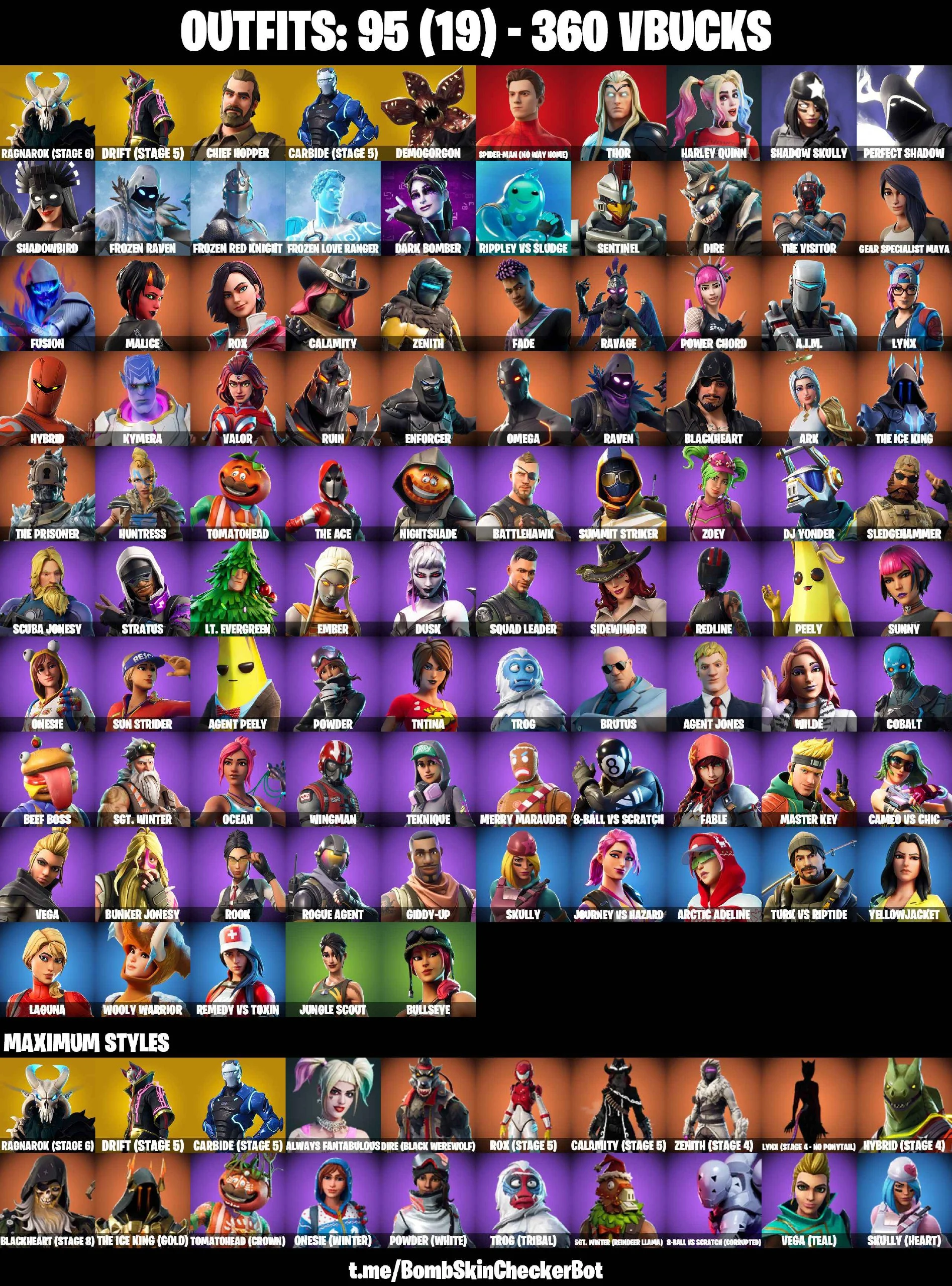 🎆95 SKINS ⚡️PC/PSN/XBOX/NINTENDO⚡️ ROGUE AGENT 👑 CHIEF HOPPER 👑 RAGNAROK (STAGE 6) 👑 CARBIDE (STAGE 5) 👑 RUST BUCKET 👑 HARLEY QUINN ⚡️MAIL CHANGEABLE — image 1