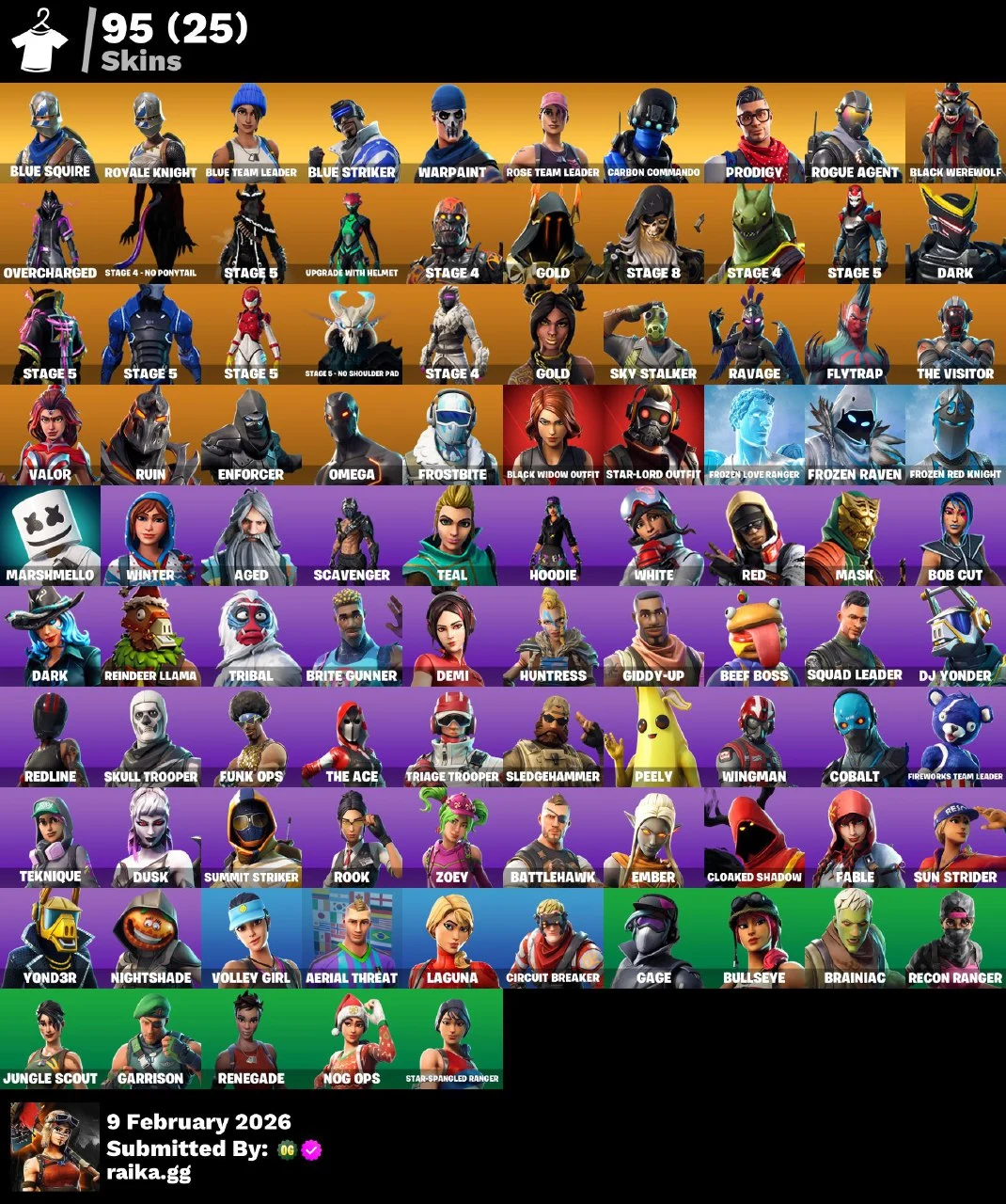95 SKINS | ROYALE KNIGHT | OG STW | BLACK WIDOW | CANDY AXE — image 2