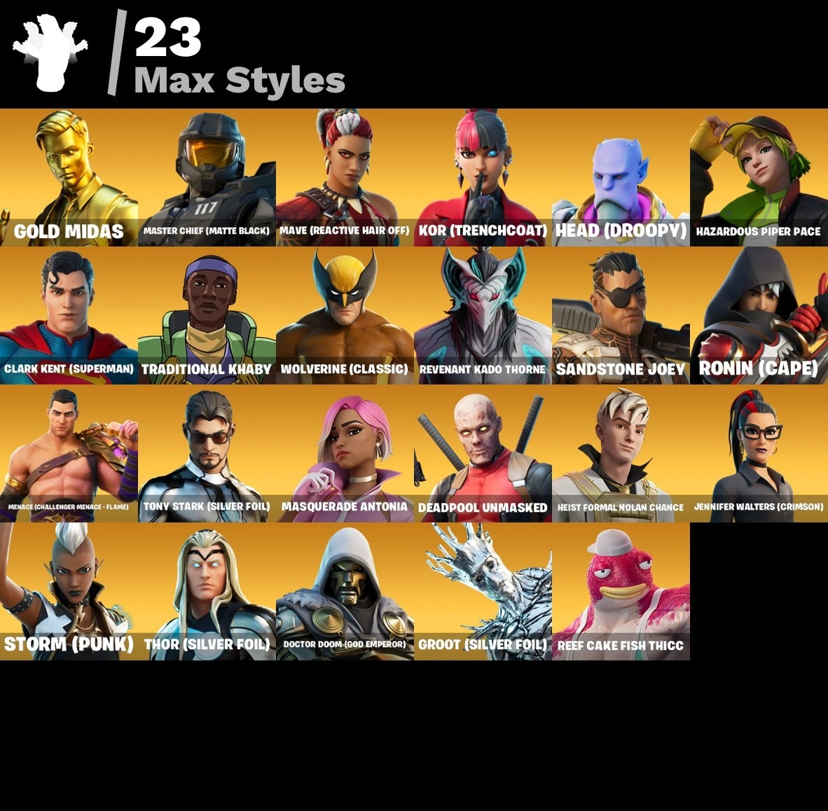 💜97 SKINS💜PSN XBOX NINTENDO PC💜STW💜EMAIL💜400-vBUCKS MASTER CHIEF(MATTLE BLACK)📌RAP PRINCESS ICE SPICE✅GRIMEY📌POLUS✅KYRAN ARYK📌NARUTO UZUMAKI✅TOONA FISH — image 2