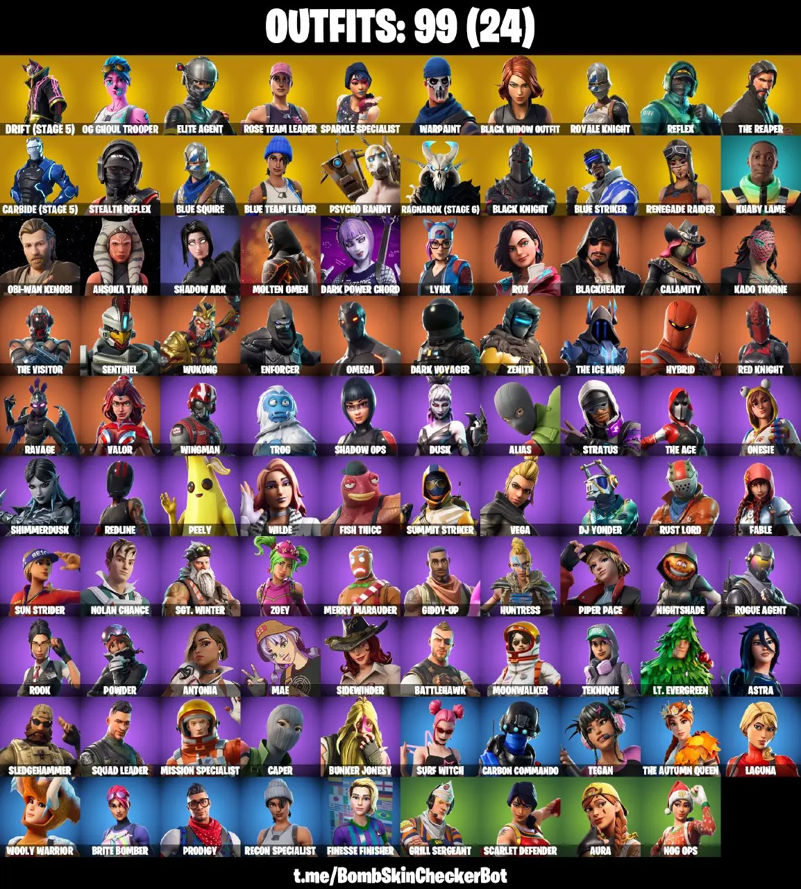 99 Skins | Og Renegade Raider | Og Ghoul Trooper | Pink Ghoul Trooper | Black Knight | Psycho Bandit | Stealth Reflex | Reflex | The Reaper | Take The L | Floss [PC/PSN/XBOX] Fortnite Account