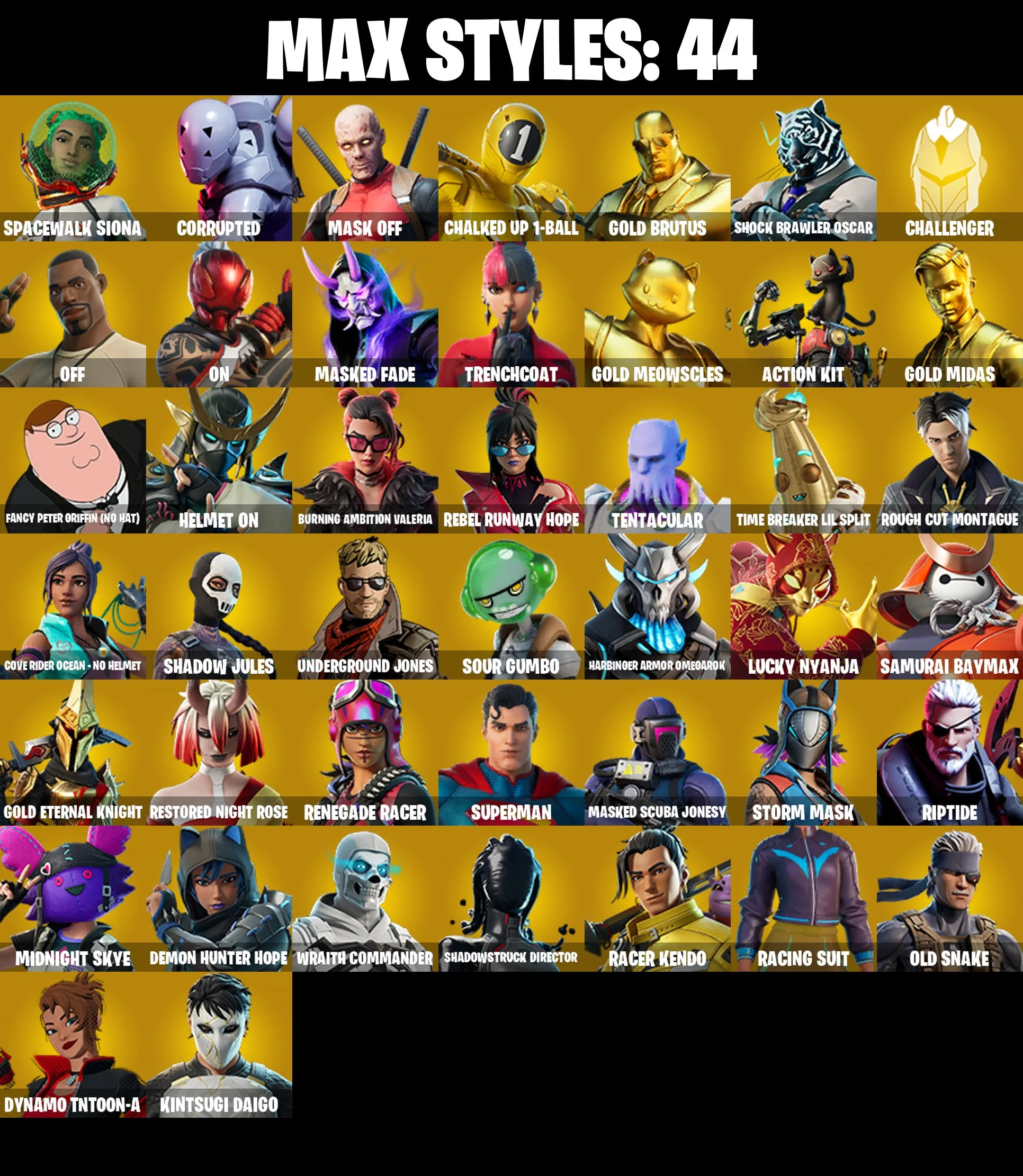 (PC/PSN/XBOX) 149 SKINS π« Dark Skully β‘οΈ Gold Brutus π Gold Meowscles β‘οΈ Gold Midas π Tart Tycoon β‘οΈ Fusion π Snap | 200 V-Buck | PARENTAL CONTROLS β image 3
