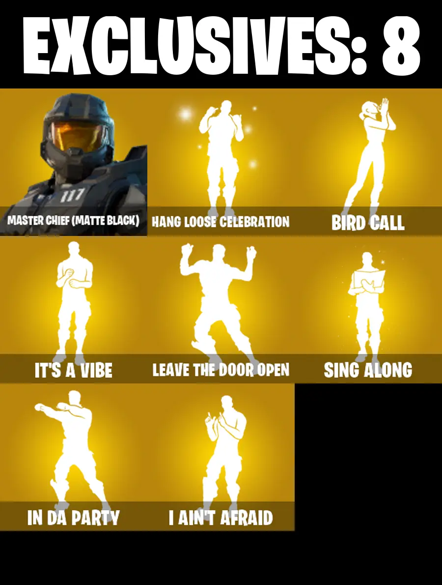 (PC/PSN/XBOX) 217 SKINS π° Master Chief (Matte Black) π° Era π° Zeus π° Spectra Knight π° Joey π° Raz π° Mizuki π° Spire Assassin π° 400 V-Buck PARENTAL CONTROL β image 1