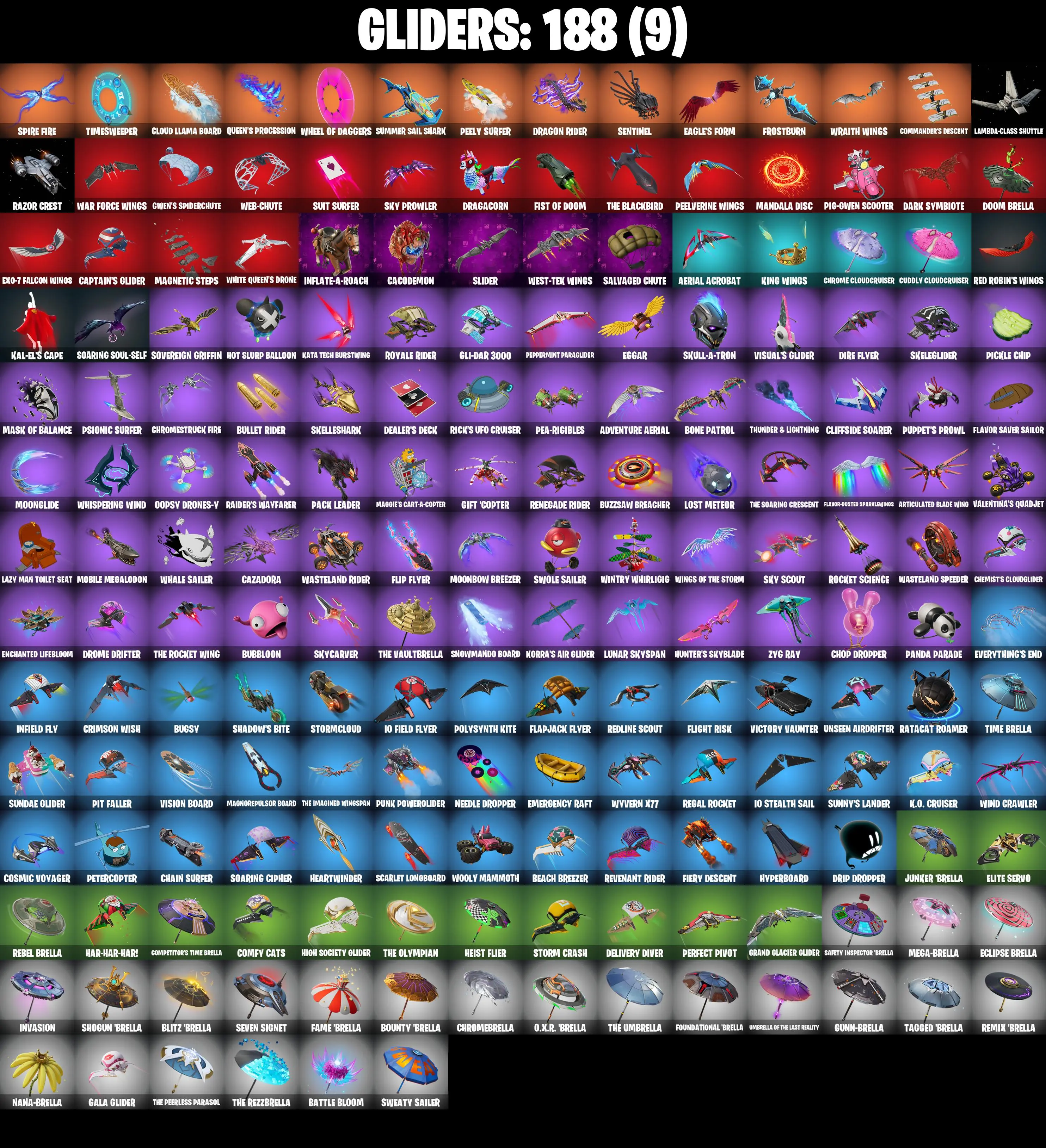 (PC/PSN/XBOX) 217 SKINS π° Master Chief (Matte Black) π° Era π° Zeus π° Spectra Knight π° Joey π° Raz π° Mizuki π° Spire Assassin π° 400 V-Buck PARENTAL CONTROL β image 8