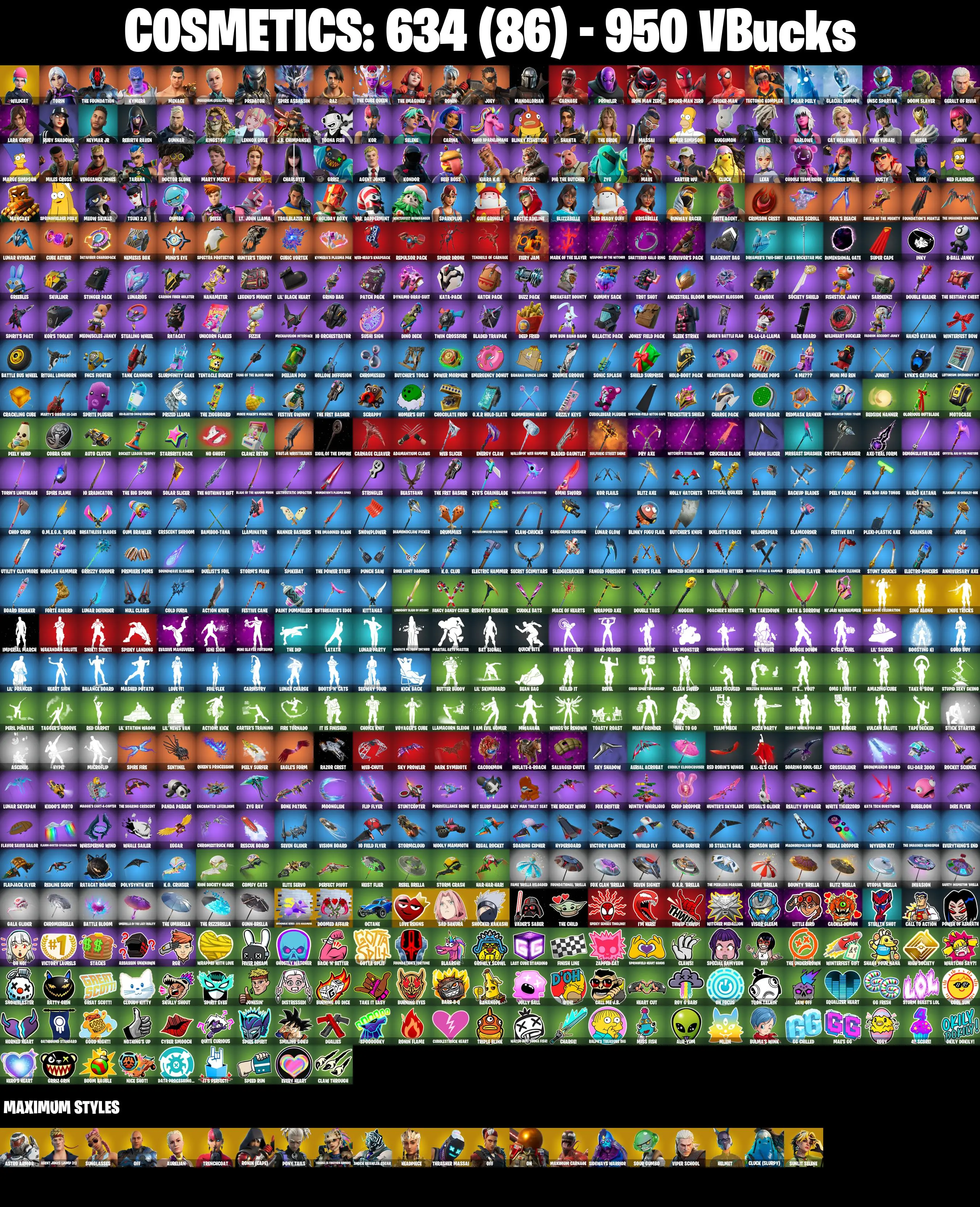 (PC/XBOX) 94 SKINS π₯ Wildcat π₯ Torin π₯ The Foundation π₯ Kymera π₯ Menace π₯ Paradigm (Reality-659) π₯ Predator π₯ Spire Assassin π₯ Raz π₯ 950 V-Buck | PARENTAL CONTROLS β image 3