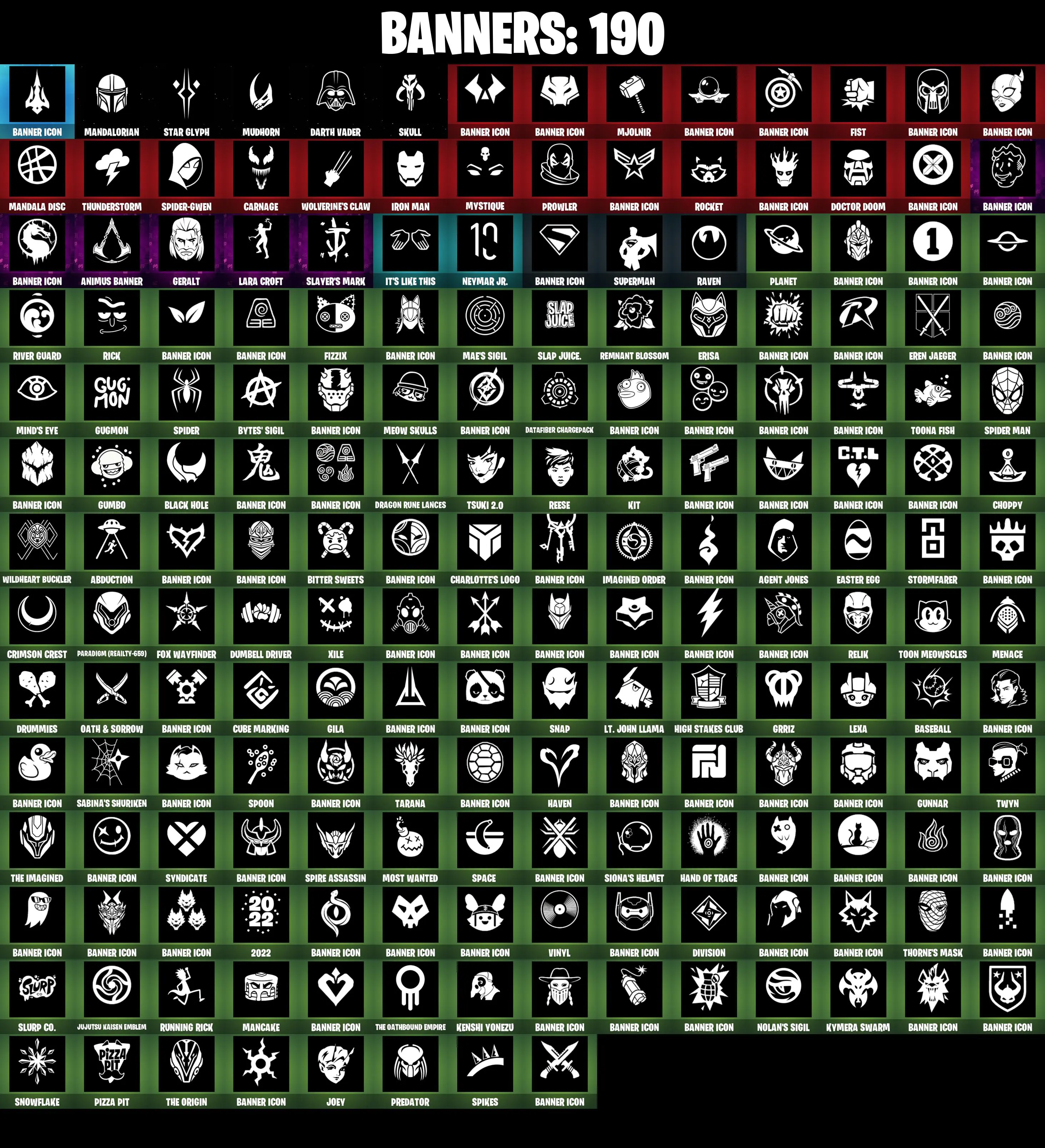 (PC/PSN/XBOX) 204 SKINS π« Renegade Raider β‘οΈ Master Chief (Matte Black) π Snake Eyes β‘οΈ Naruto Uzumaki π The Imagined β‘οΈ Joey | 0 V-Buck | PARENTAL CONTROLS β image 5