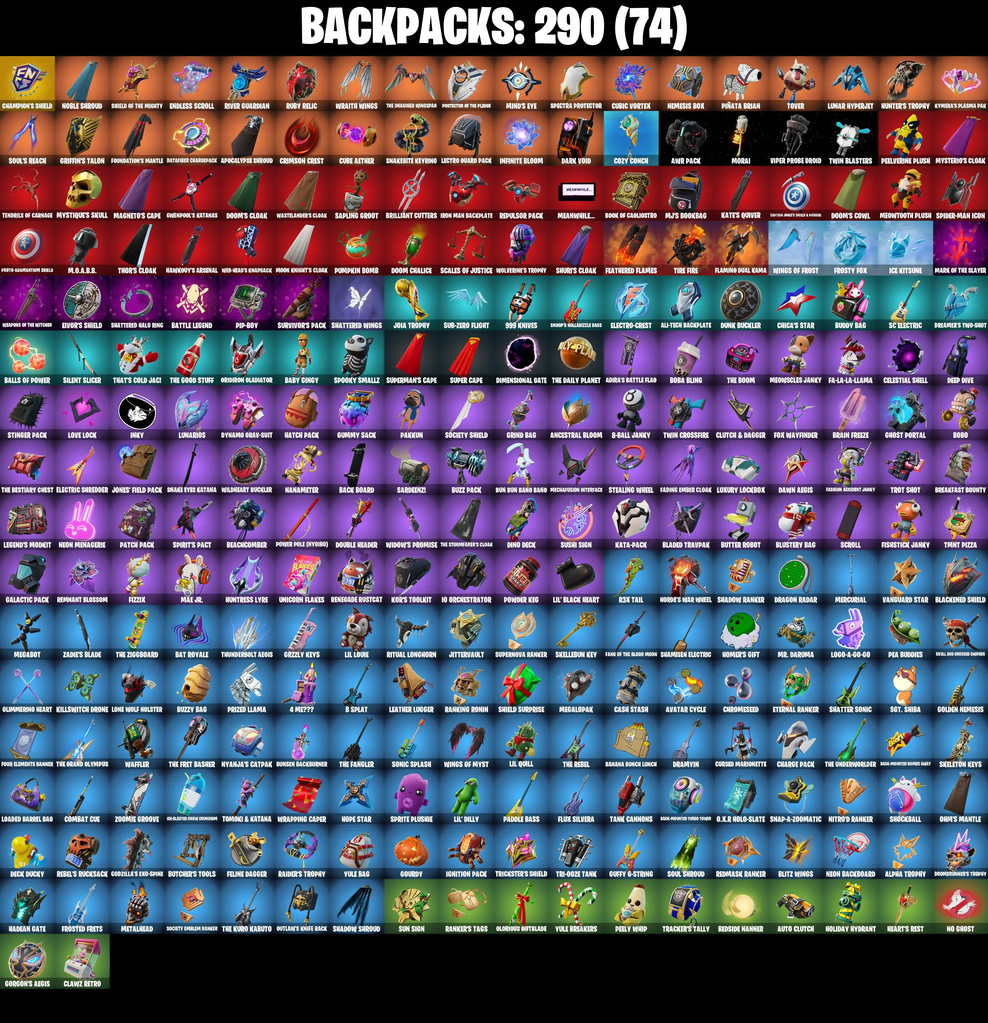 (PC/PSN/XBOX) 204 SKINS π« Renegade Raider β‘οΈ Master Chief (Matte Black) π Snake Eyes β‘οΈ Naruto Uzumaki π The Imagined β‘οΈ Joey | 0 V-Buck | PARENTAL CONTROLS β image 4