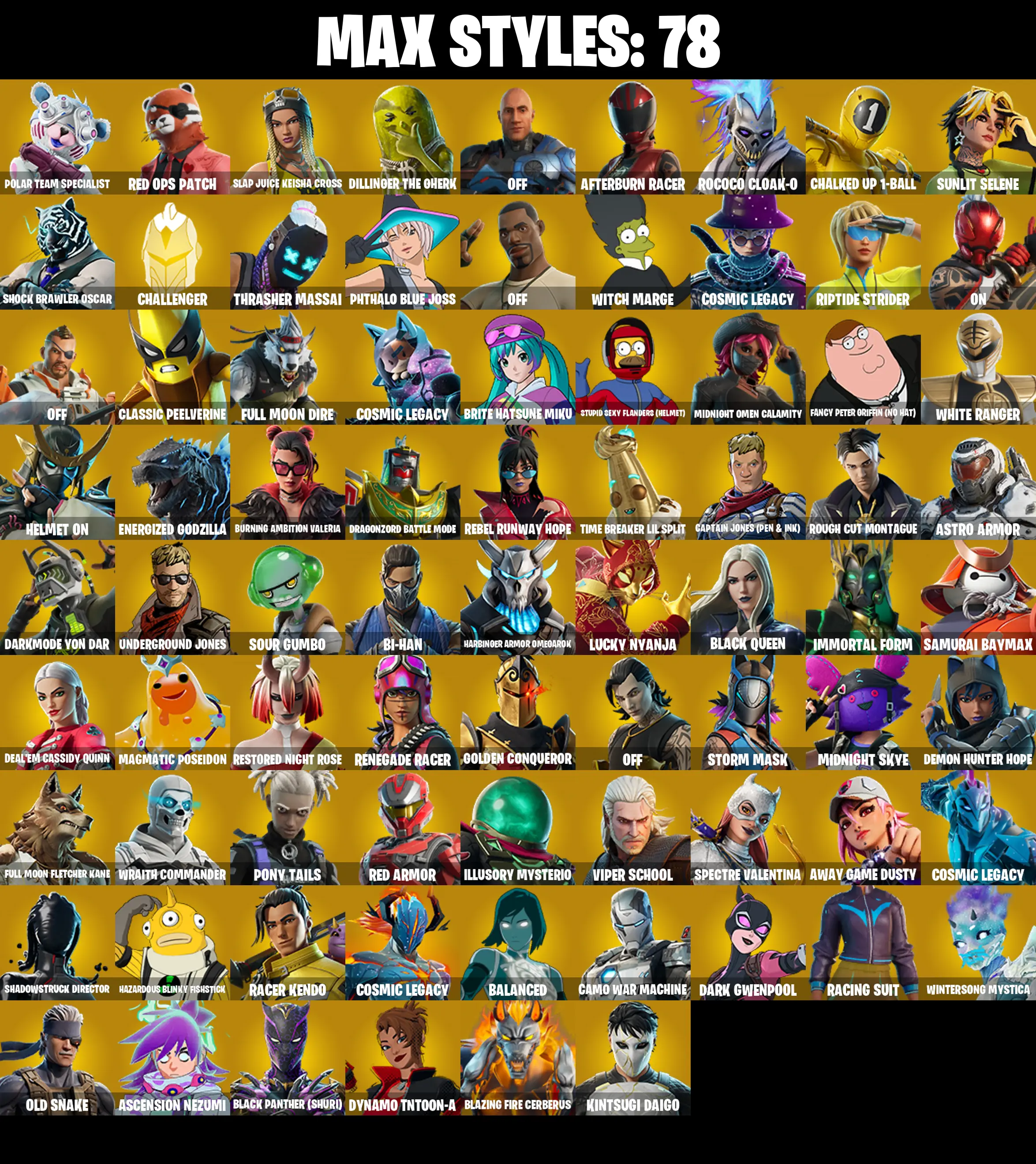 (PC/PSN/XBOX) 179 SKINS π« Dark Skully β‘οΈ Backlash π Zeus β‘οΈ Snap π Ronin β‘οΈ The Ageless π Renzo the Destroyer β‘οΈ Valeria π Nezumi | 300 V-Buck | PARENTAL CONTROLS β image 3