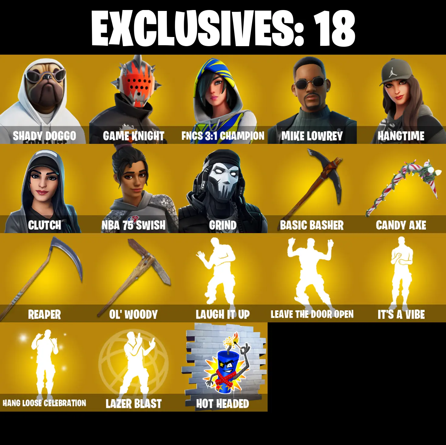 (PC/PSN/XBOX) 220 SKINS π« Renegade Raider β‘οΈ Aerial Assault Trooper π Shady Doggo β‘οΈ Game Knight π FNCS 3:1 Champion β‘οΈ Mike Lowrey | 0 V-Buck | PARENTAL CONTROLS β image 1