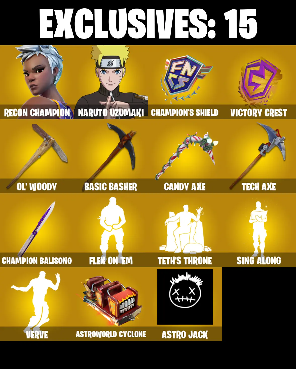 (PC/PSN/XBOX) 224 SKINS π« Recon Champion β‘οΈ Naruto Uzumaki π Torin β‘οΈ Peter Griffin π The Imagined β‘οΈ Kado Thorne π Mizuki | 150 V-Buck | PARENTAL CONTROLS β image 1