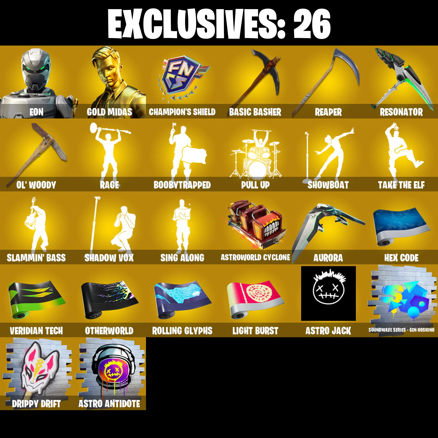 (PC/PSN/XBOX) 236 SKINS π« Eon β‘οΈ Gold Midas π Zenith β‘οΈ The Ageless π Lynx β‘οΈ Kymera π Peter Griffin β‘οΈ Gear Specialist Maya | 0 V-Buck | PARENTAL CONTROLS β image 1