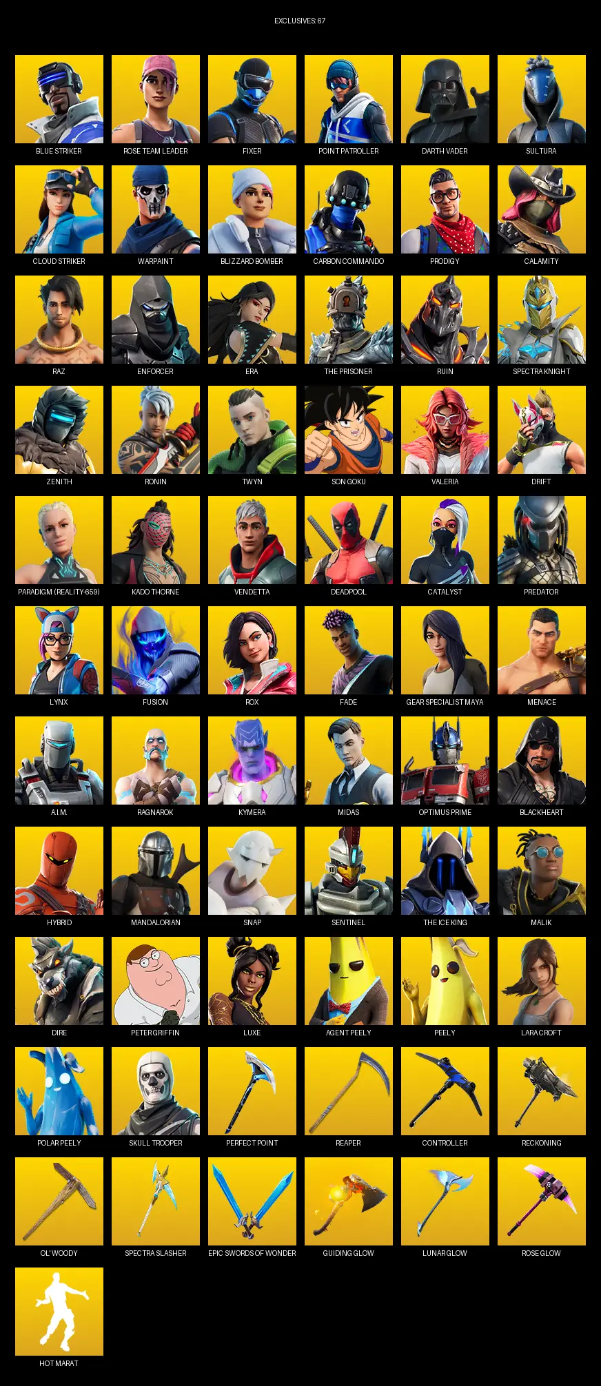 [PC/XBOX] | 211 skins | OG STW | Lara Croft | Blue Striker | Rose Team Leader | Fixer | Point Patroller | Darth Vader | Sultura | #MCW7806