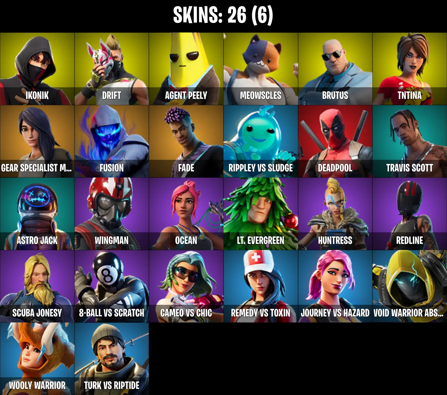 🔥PC/PSN/XBOX🔥 26 SKINS ⭐ IKONIK ⭐ TRAVIS SCOTT ⭐ ASTRO JACK ⭐ DRIFT ⭐ DEADPOOL ⭐ AGENT PEELY ⭐ MEOWSCLES ⭐ TNTINA ⭐ BRUTUS ⭐ GEAR SPECIALIST MAYA ⭐ FADE ⭐ FUSION ⭐ HOT MARAT ⭐ SCENARIO ⭐ FROZEN FEATHERS ⭐ FUSION COIL ⭐ WINGMAN ⭐ OCEAN ⭐ 250 VBUCKS ⭐ — image 2