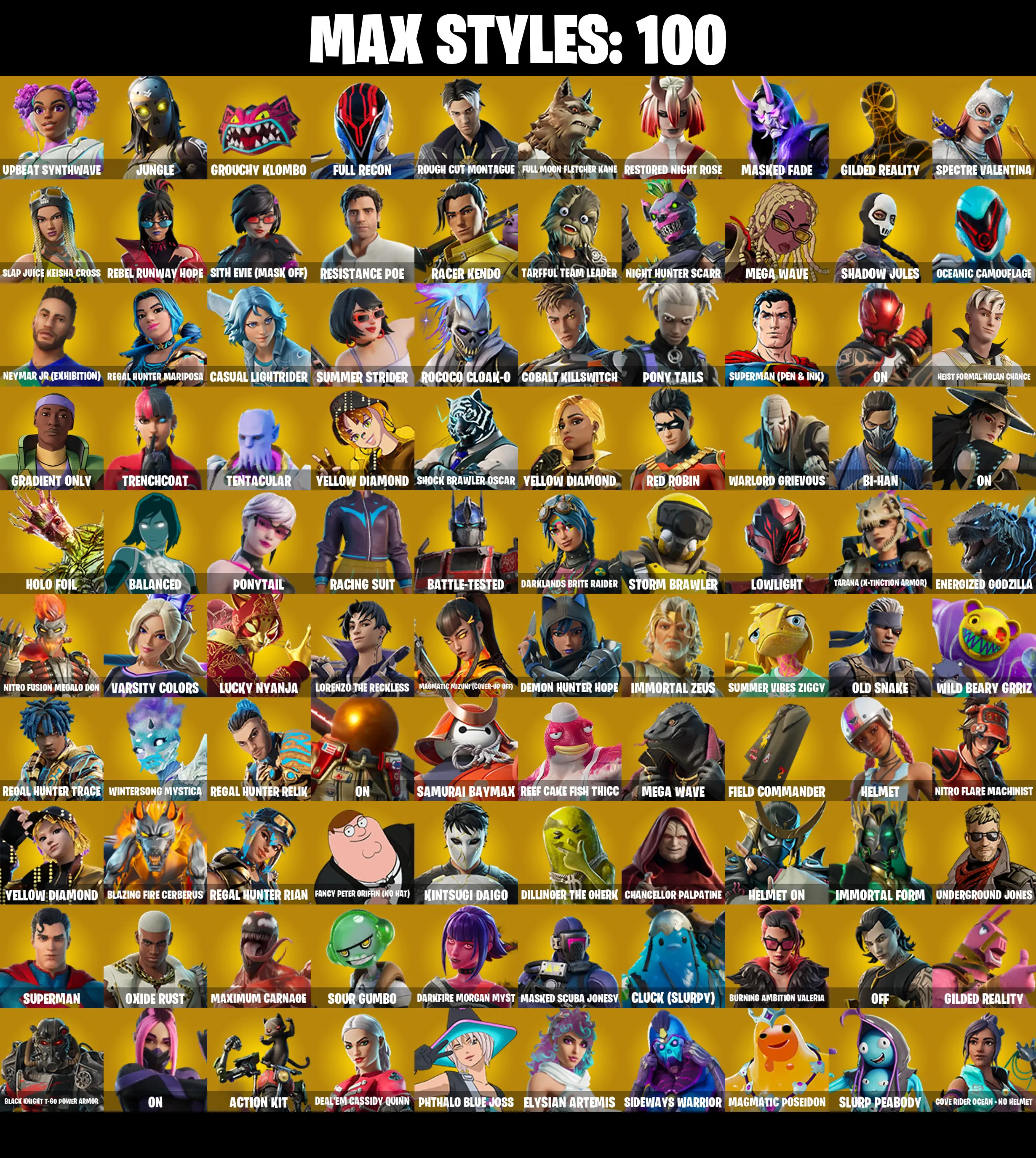 (PC/PSN/XBOX) 277 SKINS π« Renegade Raider β‘οΈ Shady Doggo π Ravage β‘οΈ The Imagined π Joey β‘οΈ Galaxy Scout π Kymera β‘οΈ Mizuki π Twyn | 450 V-Buck | PARENTAL CONTROLS β image 3