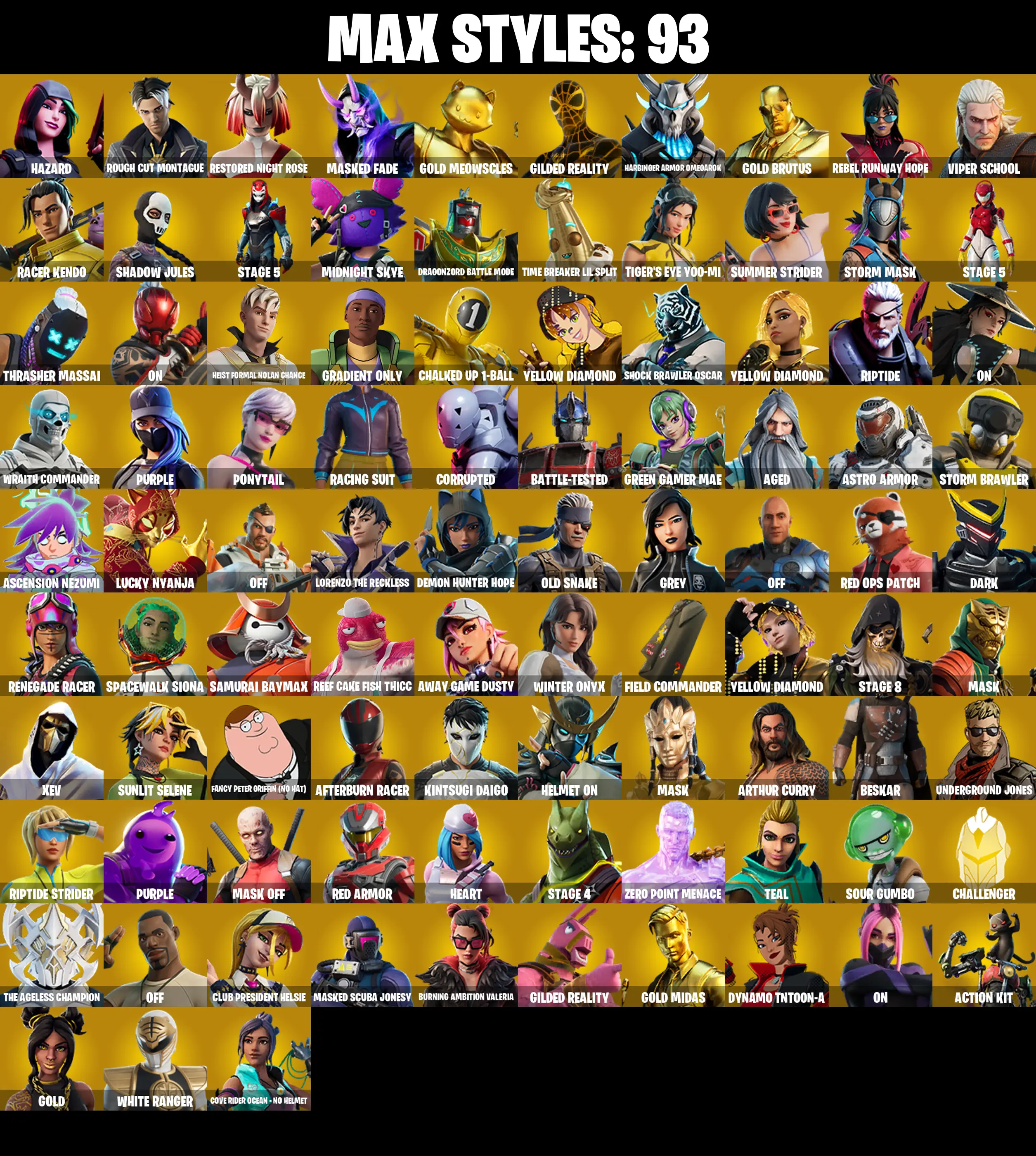 (PC/PSN/XBOX) 277 SKINS π« Renegade Raider β‘οΈ Gold Meowscles π Gold Brutus β‘οΈ Gold Midas π Unchained Ramirez β‘οΈ Game Knight | 50 V-Buck | PARENTAL CONTROLS β image 3