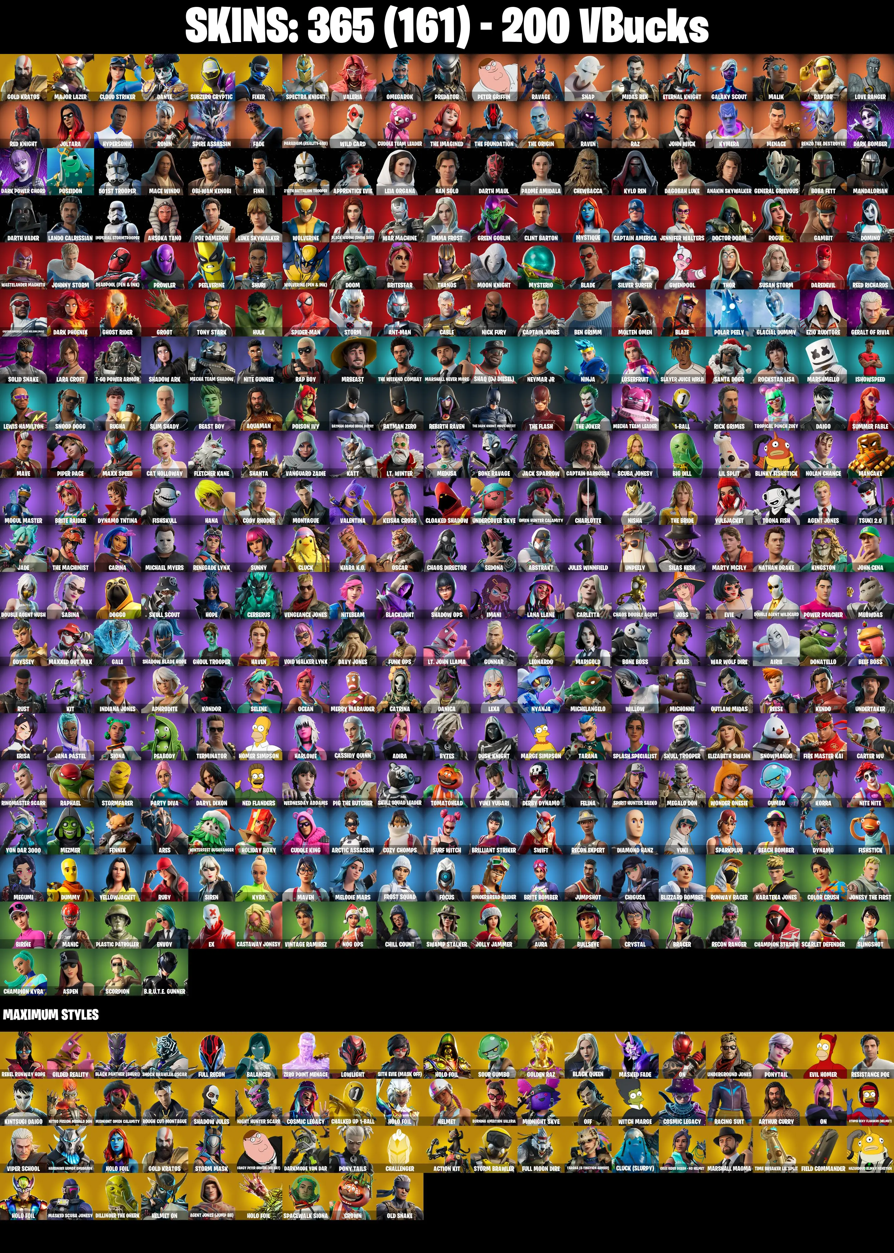 (PC/XBOX) 365 SKINS π₯ Gold Kratos π₯ Major Lazer π₯ Cloud Striker π₯ Dante π₯ Subzero Cryptic π₯ Fixer π₯ Spectra Knight π₯ Valeria π₯ 200 VB | PARENTAL CONTROLS β image 2