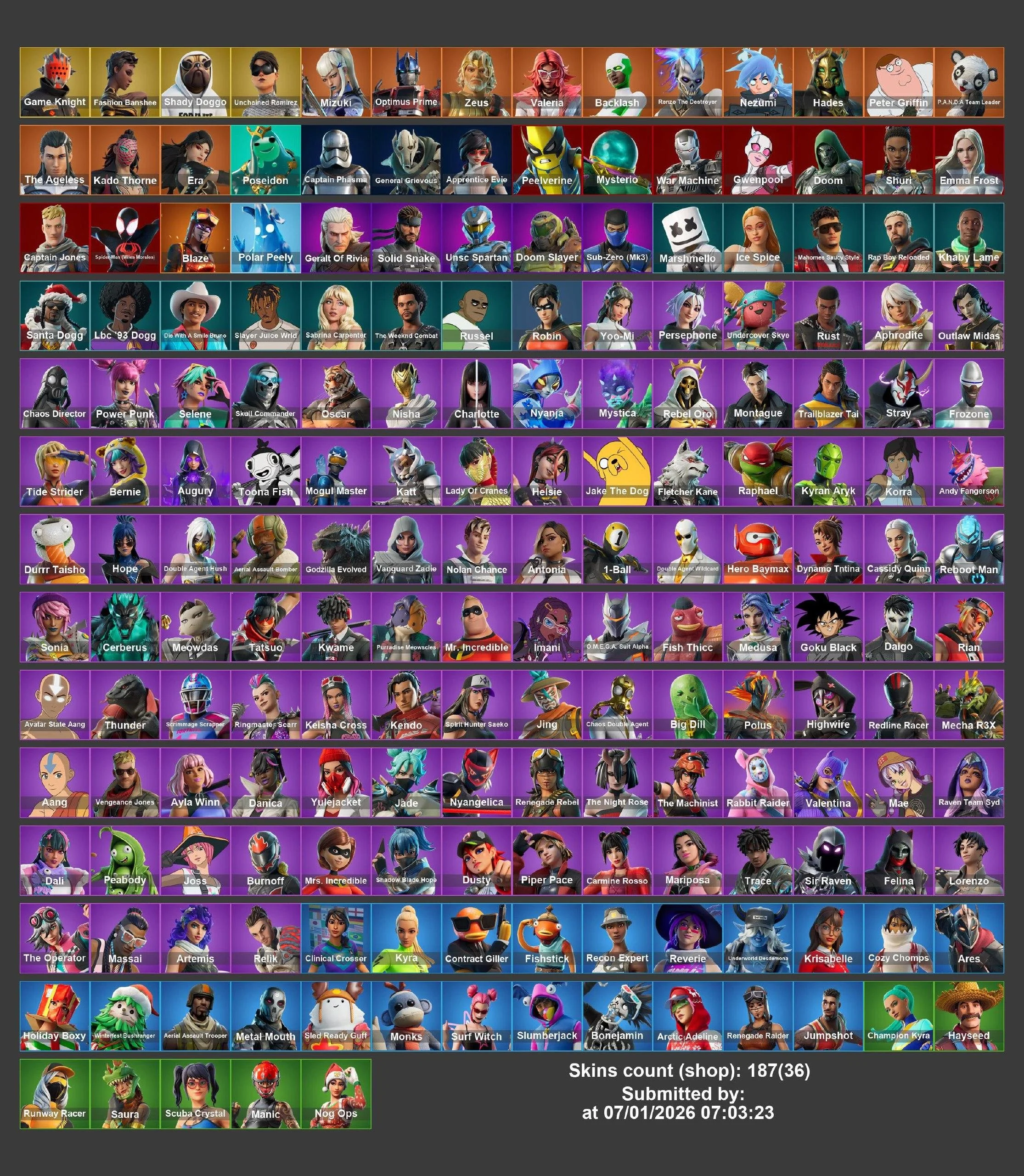 Fortnite ⸱ 187 Skins ⸱ Renegade Raider ⸱ Aerial Assault Trooper — image 1