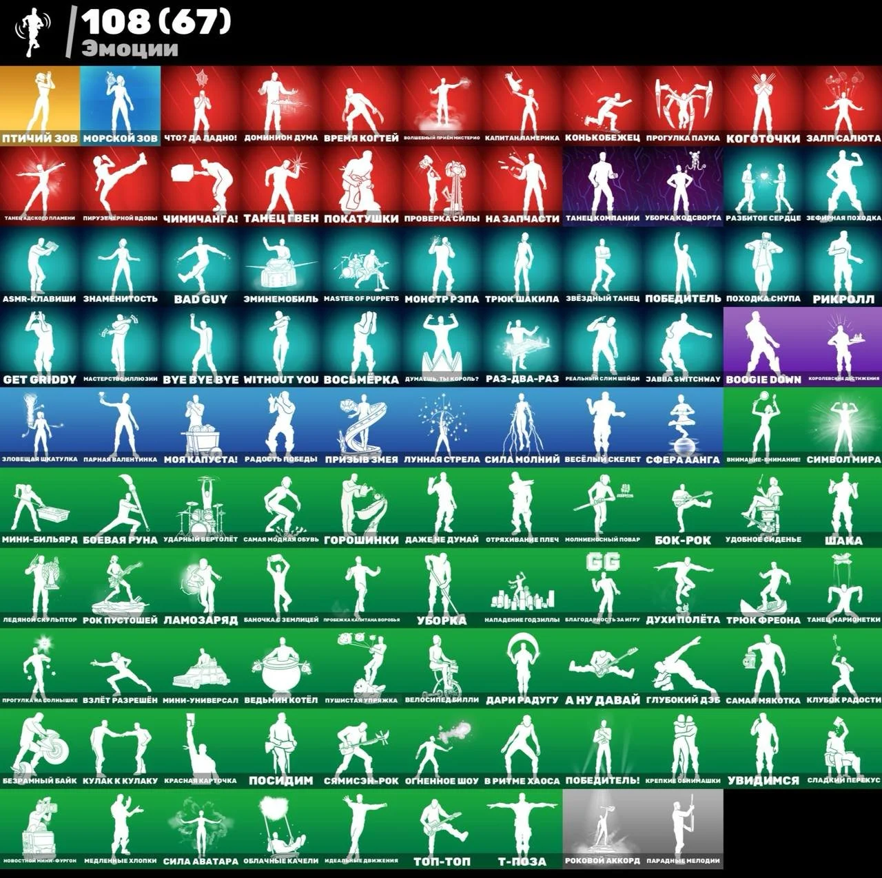 Fortnite ⸱ Level 1107 ⸱ 117 Skins ⸱ 136 Pickaxes — image 2