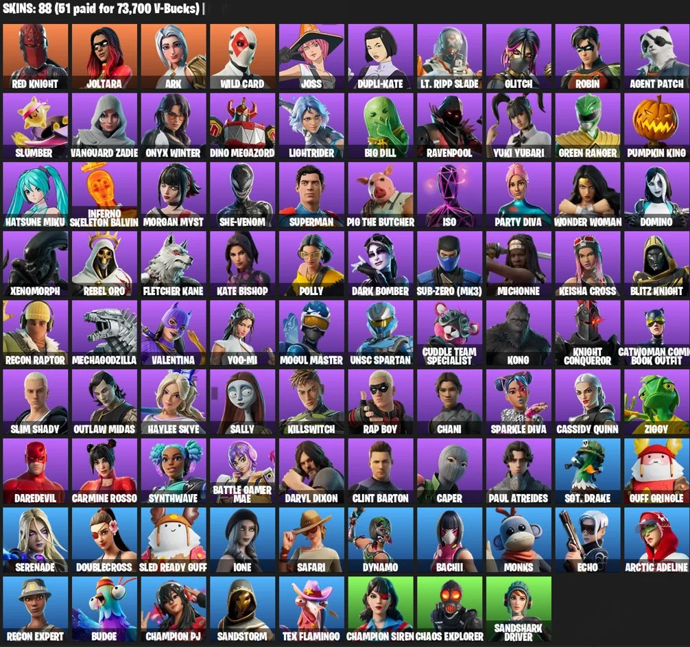 Fortnite ⸱ 88 Skins ⸱ Red Knight ⸱ Changeable Email — image 1