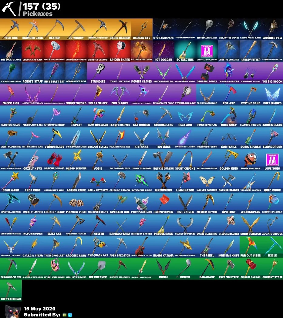 Fortnite ⸱ 120 Skins ⸱ Account Level 2875 ⸱ 157 Pickaxes — image 3