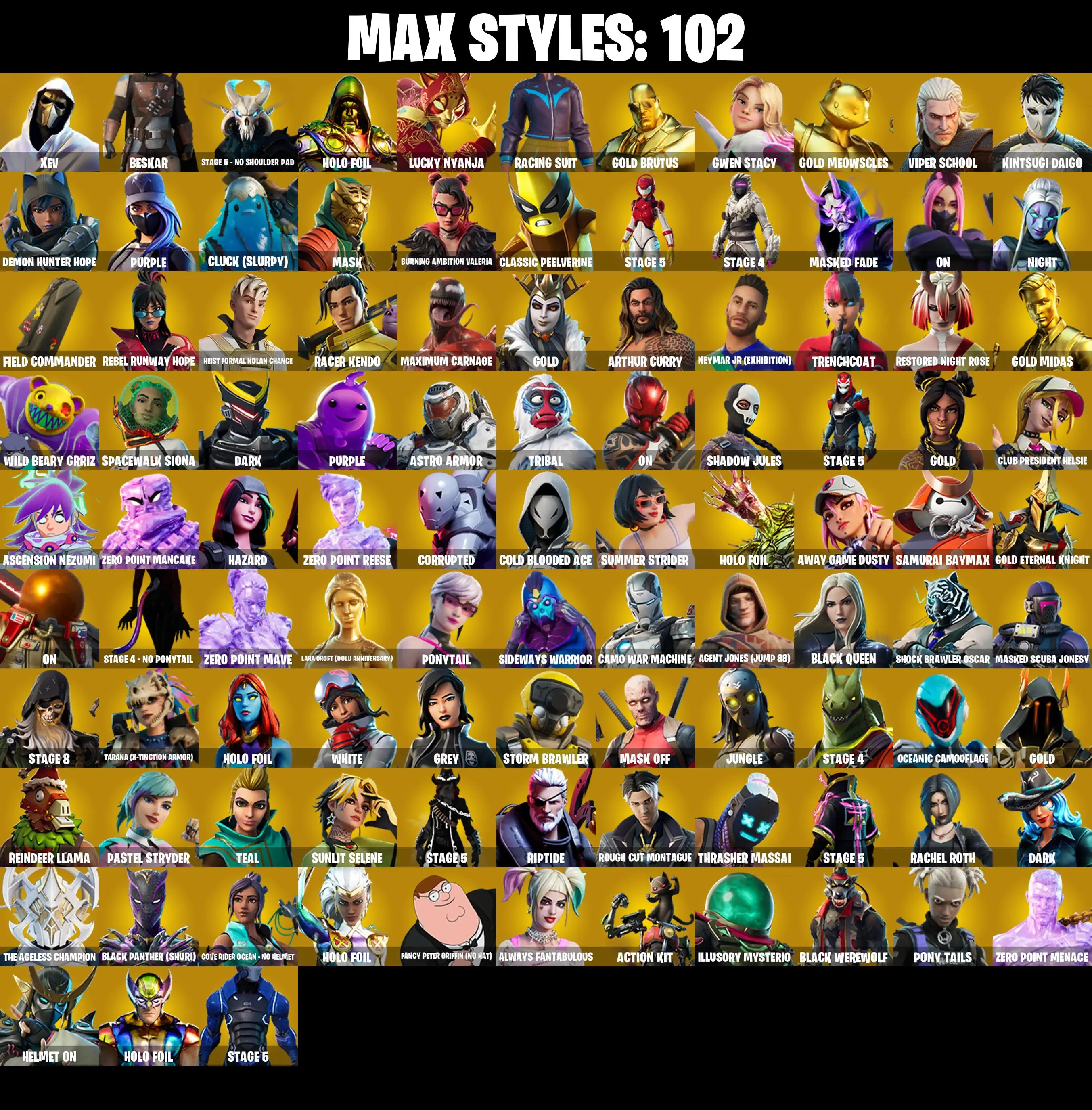 (PC/PSN/XBOX) 345 SKINS / Blue Team Leader | Gold Brutus | Gold Meowscles | Gold Midas | Pitch Patroller | Cloud Striker | Prodigy | Blue Striker | 0 V-Buc PARENTAL CONTROL — image 3