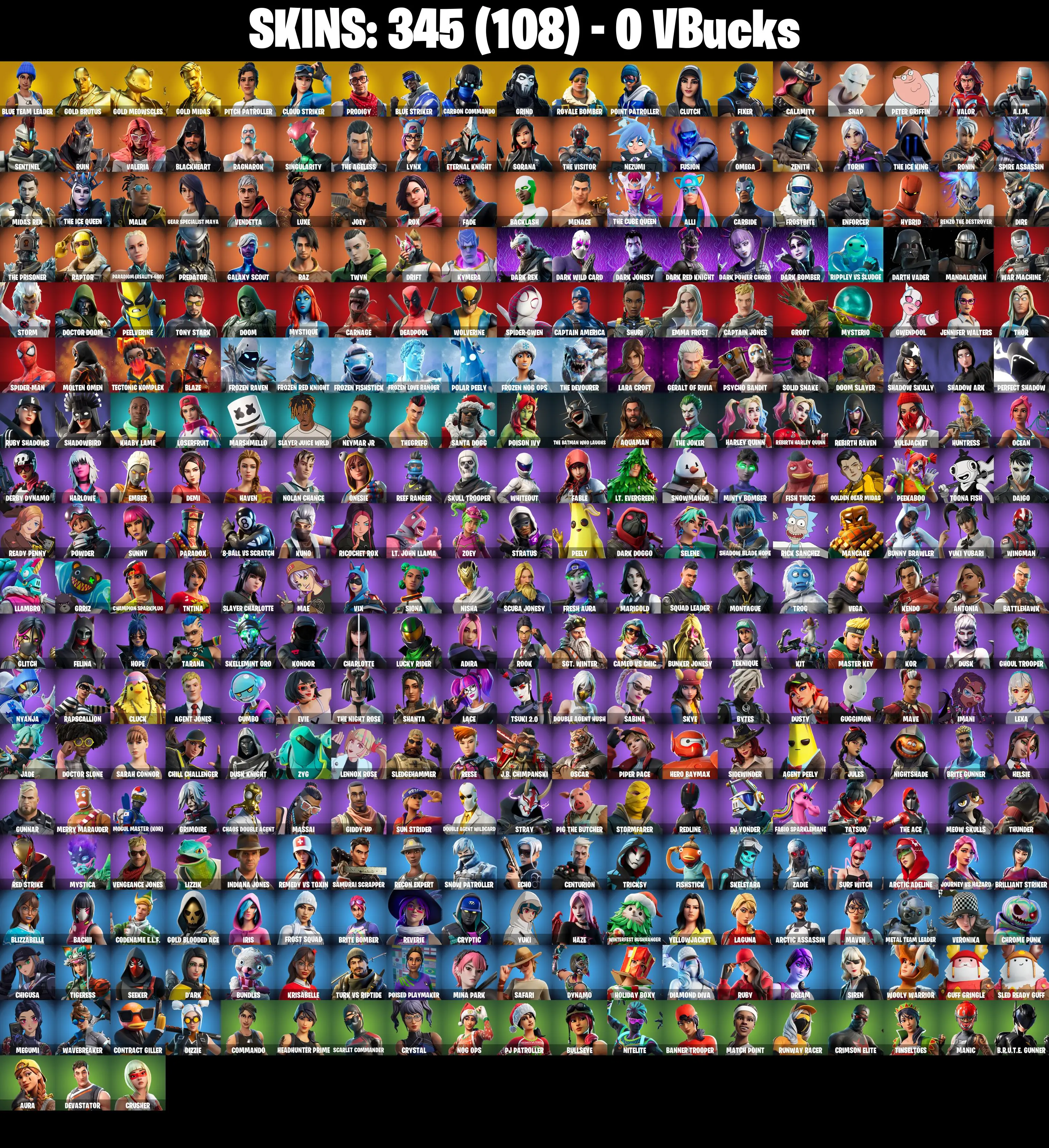 (PC/PSN/XBOX) 345 SKINS / Blue Team Leader | Gold Brutus | Gold Meowscles | Gold Midas | Pitch Patroller | Cloud Striker | Prodigy | Blue Striker | 0 V-Buc PARENTAL CONTROL — image 2