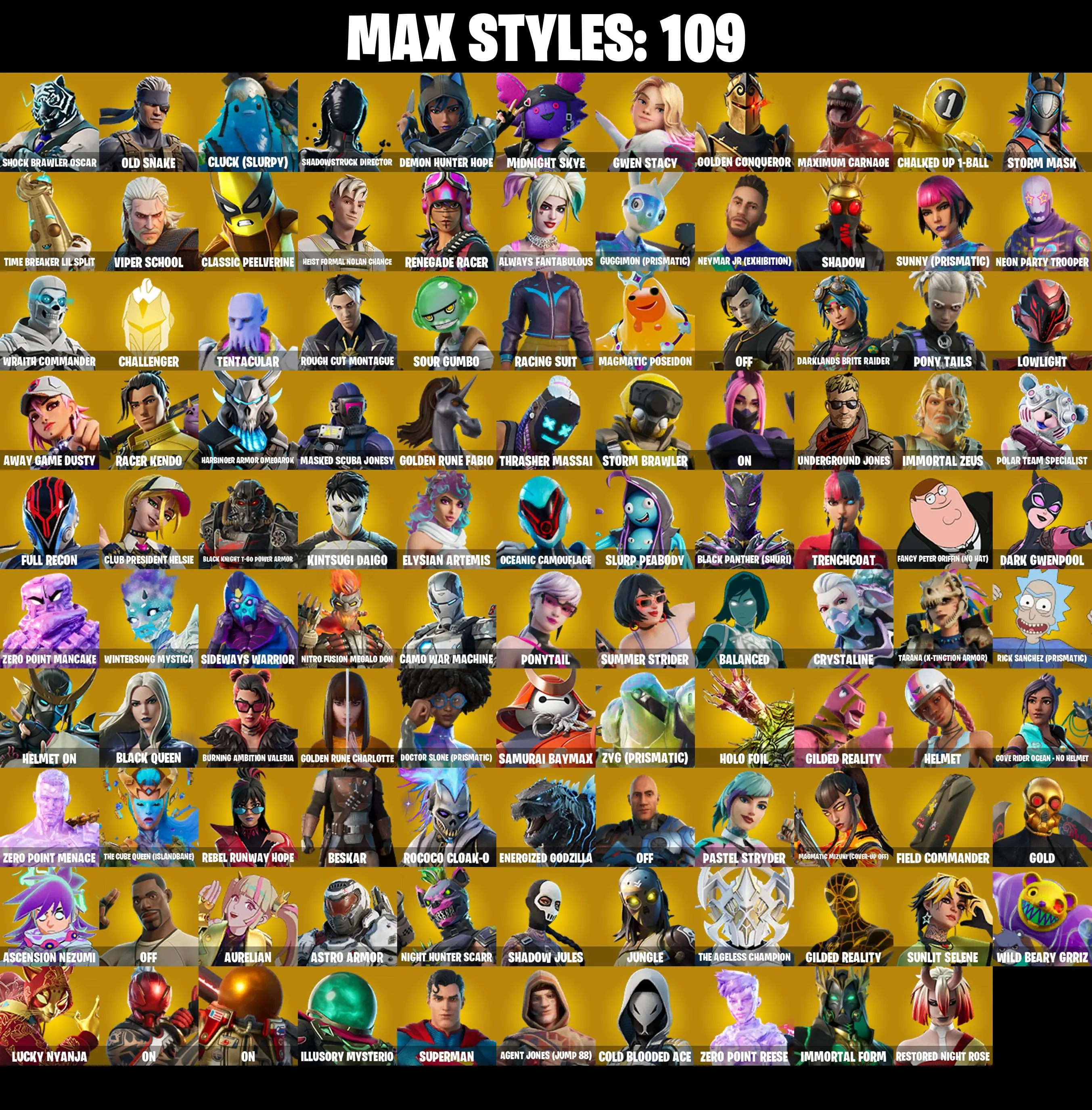 (PC/PSN/XBOX) 344 SKINS π« Renegade Raider β‘οΈ Aerial Assault Trooper π Master Chief β‘οΈ Neo Versa π Naruto Uzumaki β‘οΈ Cloud Striker | 2550 V-Buck | PARENTAL CONTROLS β image 3