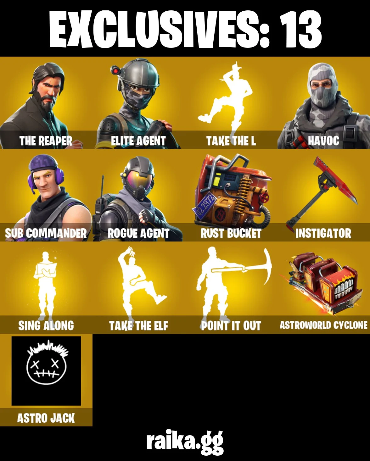 ⭐ (PSN/XBOX/PC) 32 SKINS
💀 The Reaper
🕶️ Elite Agent
🎭 Havoc
🎖️ Sub Commander
⚡ Rogue Agent
👑 Ice King (Gold)
🐾 Lynx (Stage 4 ⸱ No Ponytail)
🏴☠️ Blackheart (Stage 8) — image 1