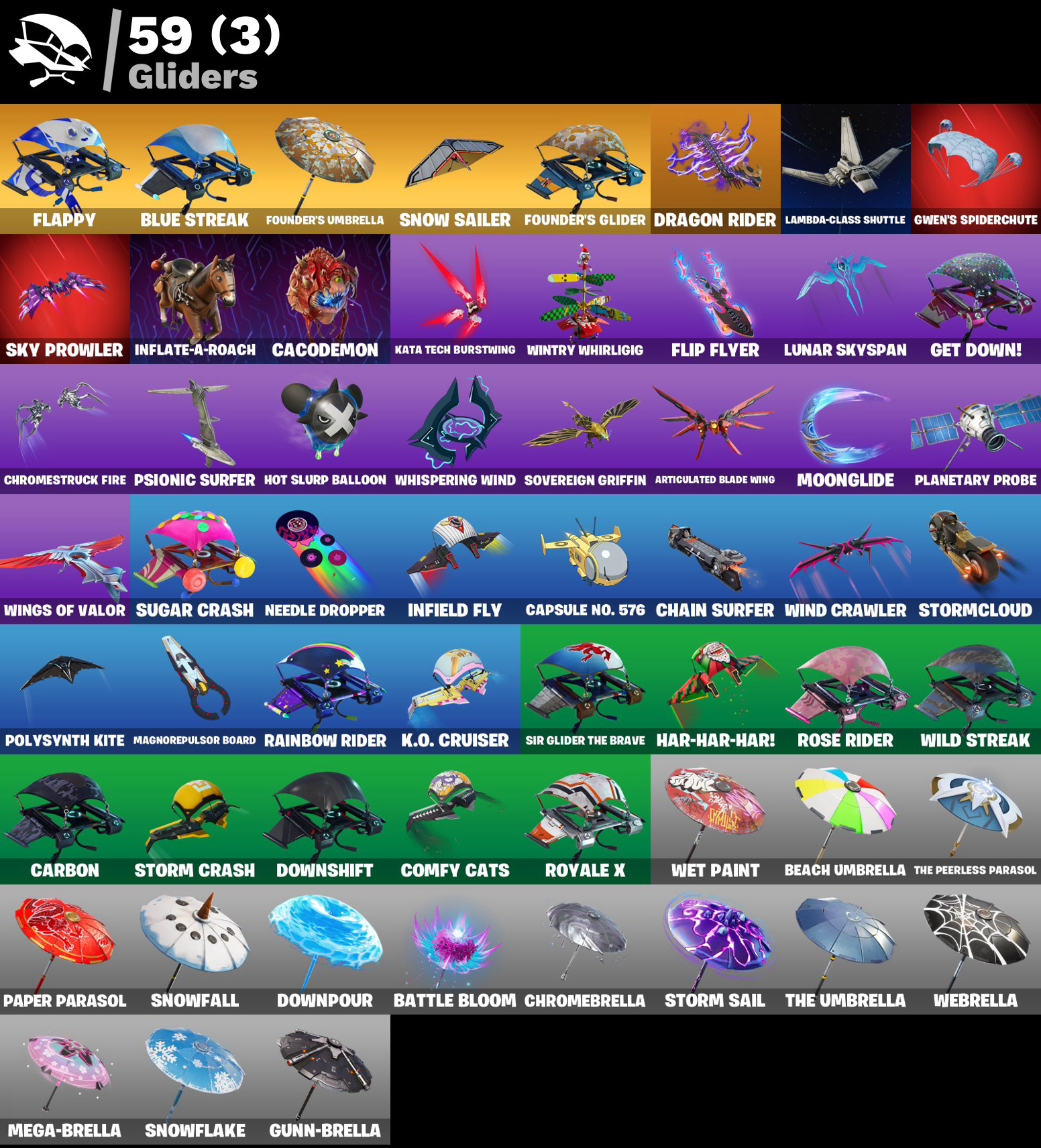 PC,PSN,XBOX 51 SKINS FA ⸱ STW ⸱ BLACK KNIGHT ⸱ REAPER ⸱ GOHAN,GERALT,SPIDER-GWEN,RED CLAW RK1336 — image 5