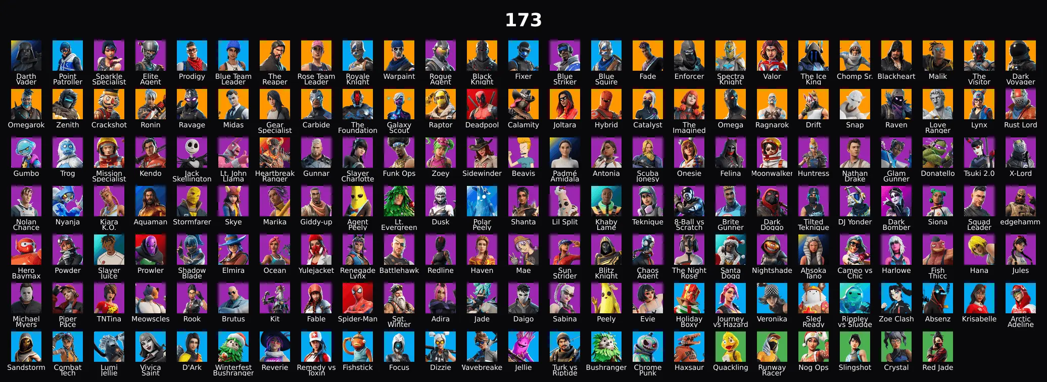 PC,PSN,XBOX 173 SKINS FA ⸱ STW ⸱ BLACK KNIGHT ⸱ REAPER ⸱ JOLTARA,BEAVIS,NATHAN DRAKE,MICHAEL MYERS ⸱ FLOSS,TAKE THE L ⸱ MAKO RK2088 — image 1