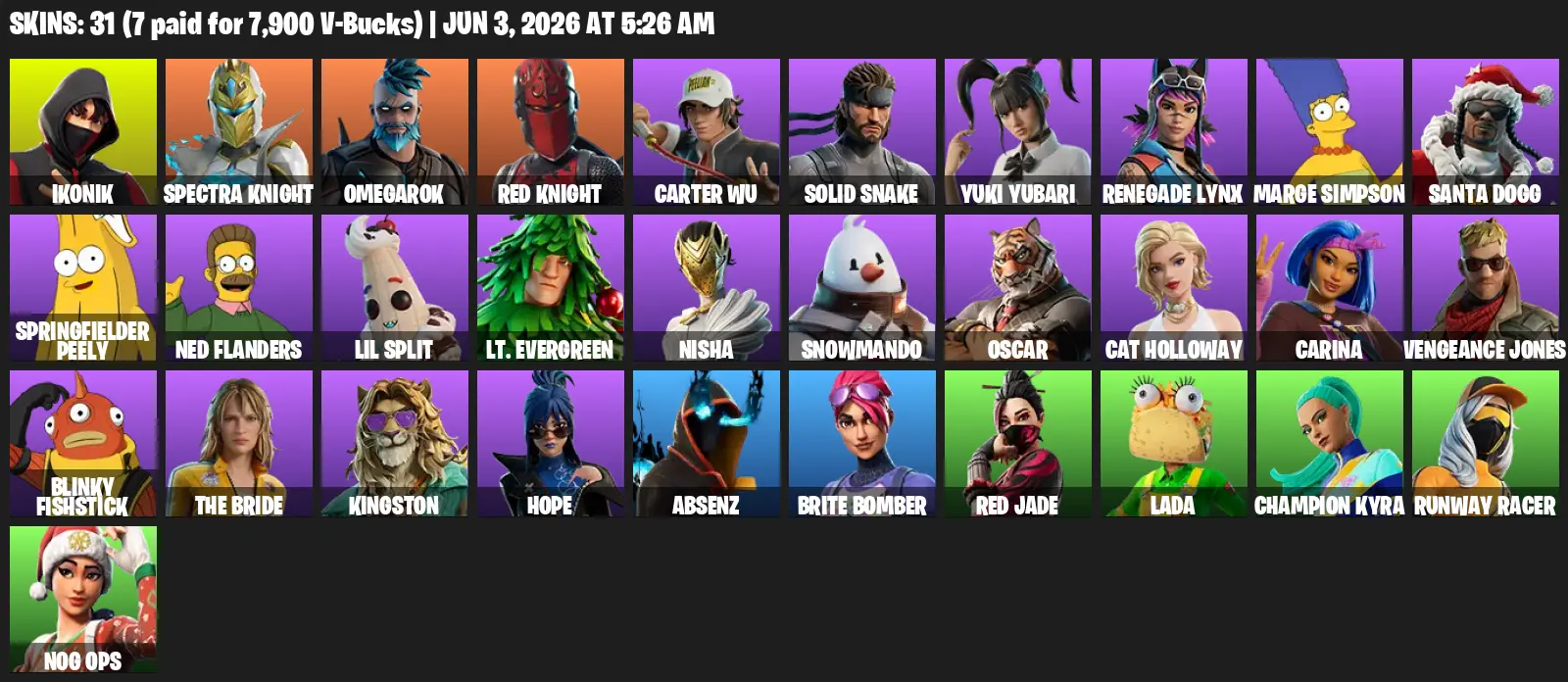 [XBOX/PC] 31 skins | IKONIK 🎉 Sentinel | Full Access