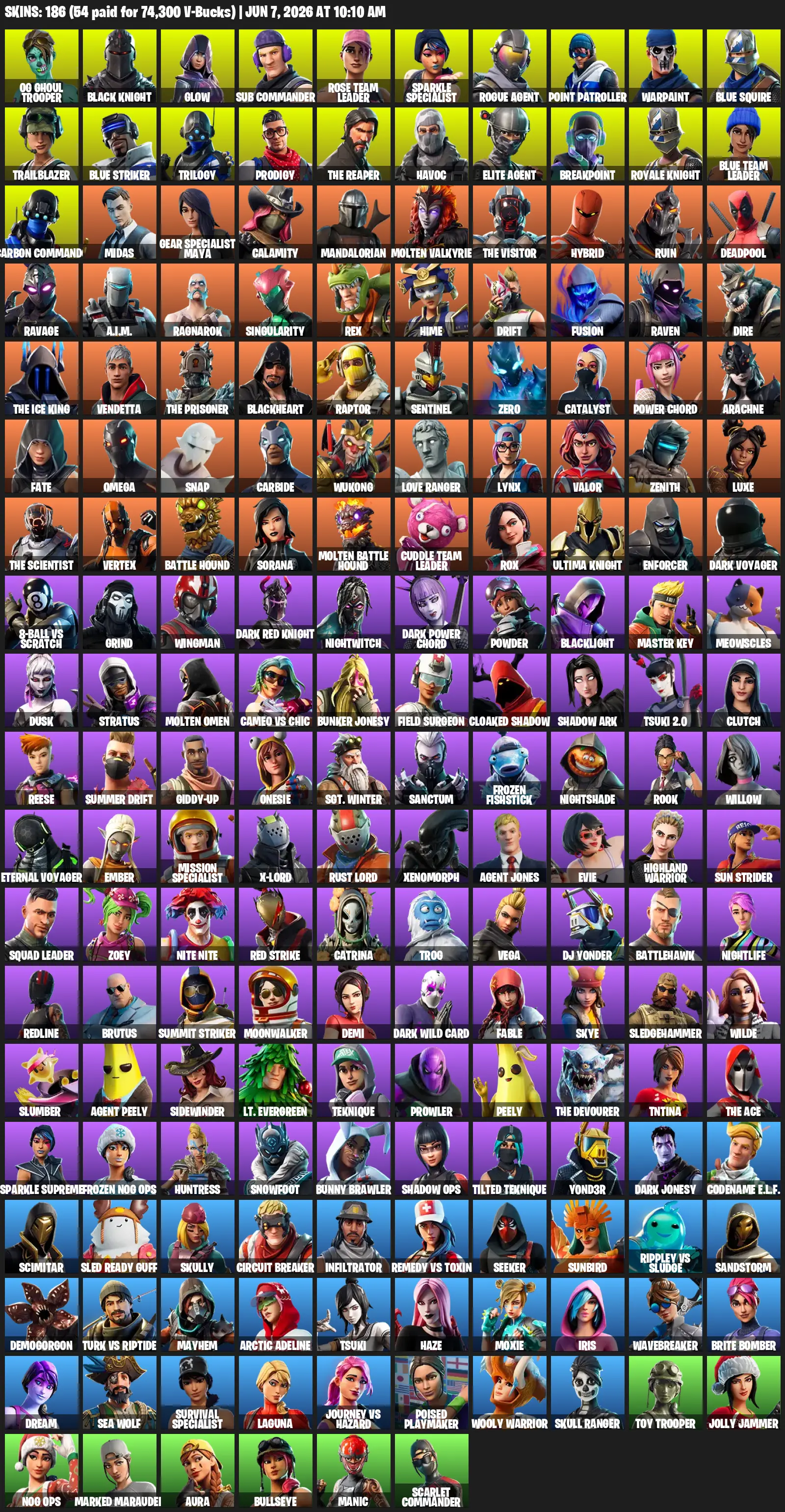 [PSN/XBOX/PC] 186 skins | OG STW | OG Ghoul Trooper 🎉 Black Knight 🎉 Floss 🎉 Sparkle Specialist 🎉 Merry Mint Axe 🎉 Royale Knight | Full Access