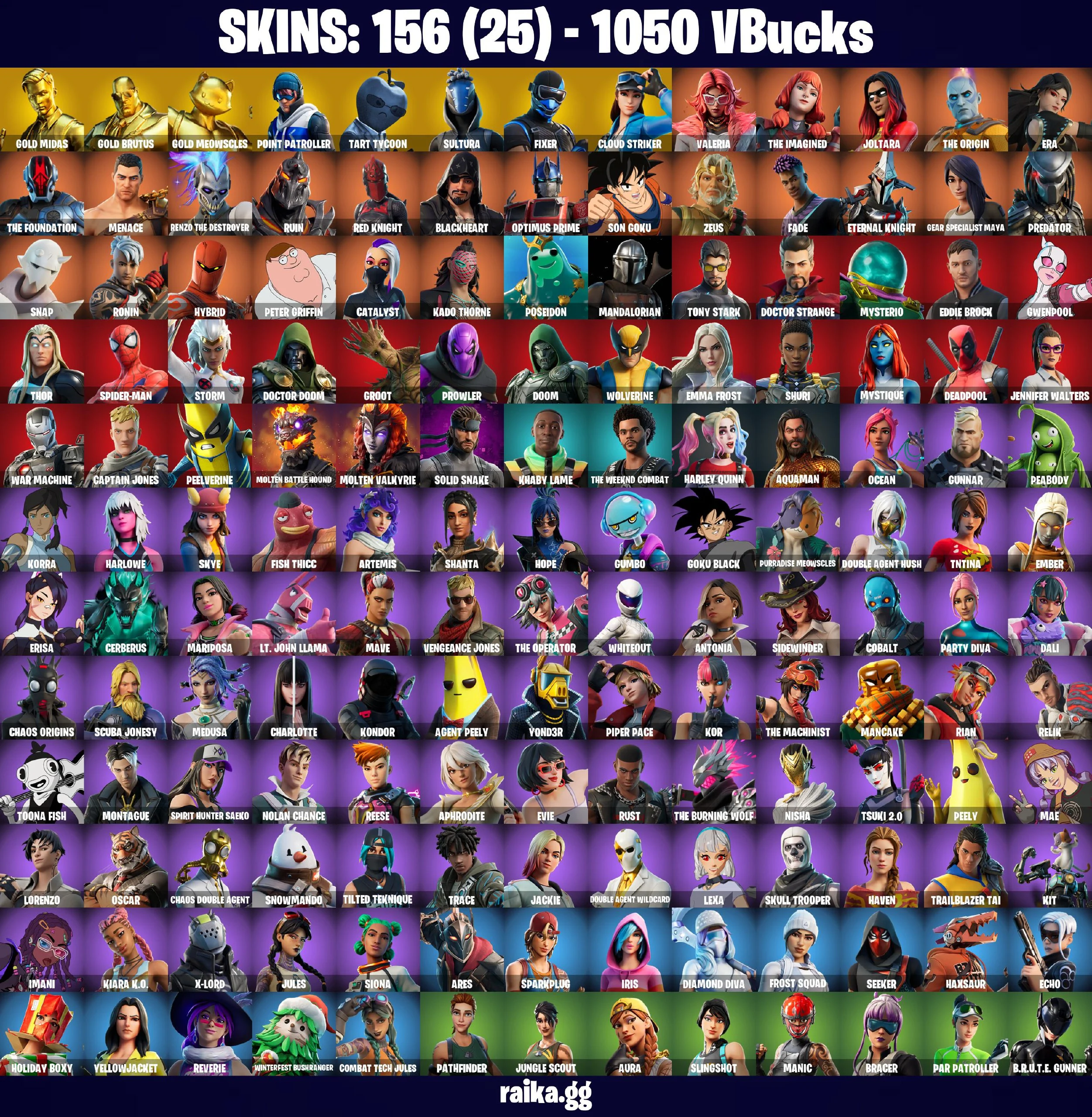 ๐ดโฆ๏ธ BEST ACCOUNT โฆ๏ธ๐ด 156 skins ๐ Gold Midas ๐ Gold Brutus ๐ Gold Meowscles ๐ Point Patroller ๐ Tart Tycoon ๐ Sultura ๐ Fixer ๐ Cloud Striker ๐ Valeria ๐ The Imagined ๐ Joltara ๐ The Origin ๐ Era ๐ PC\PSN\XBOX\SWITCH ๐ โ image 2