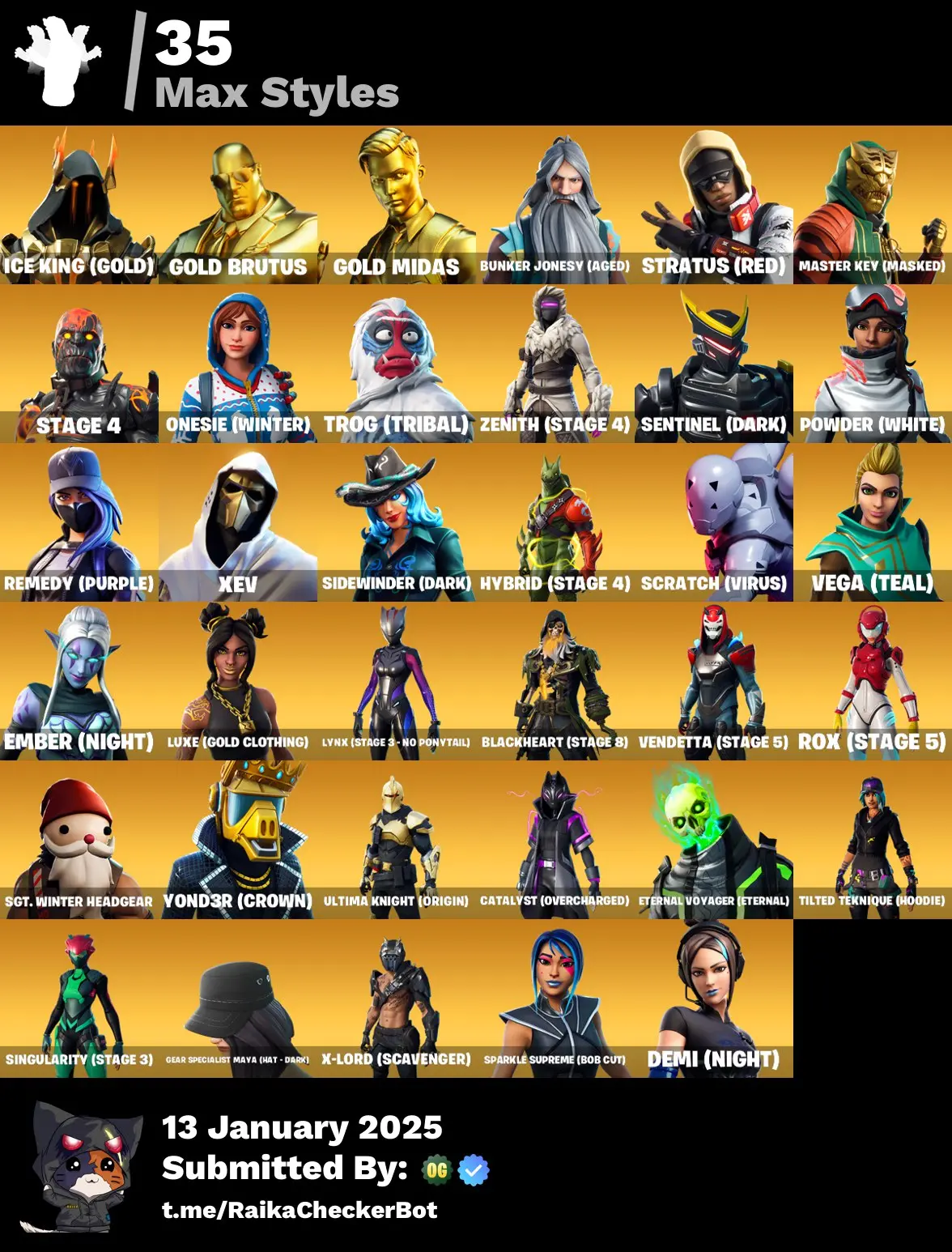 ⭐ Inactive for 3 years | 124 skins | Gold Brutus | Gold Midas | Katalina | Luxe | Ruin | Singularity | Ravage | Gear Specialist Maya | Valeria | The Ice King | Sentinel | 100 VB — image 5