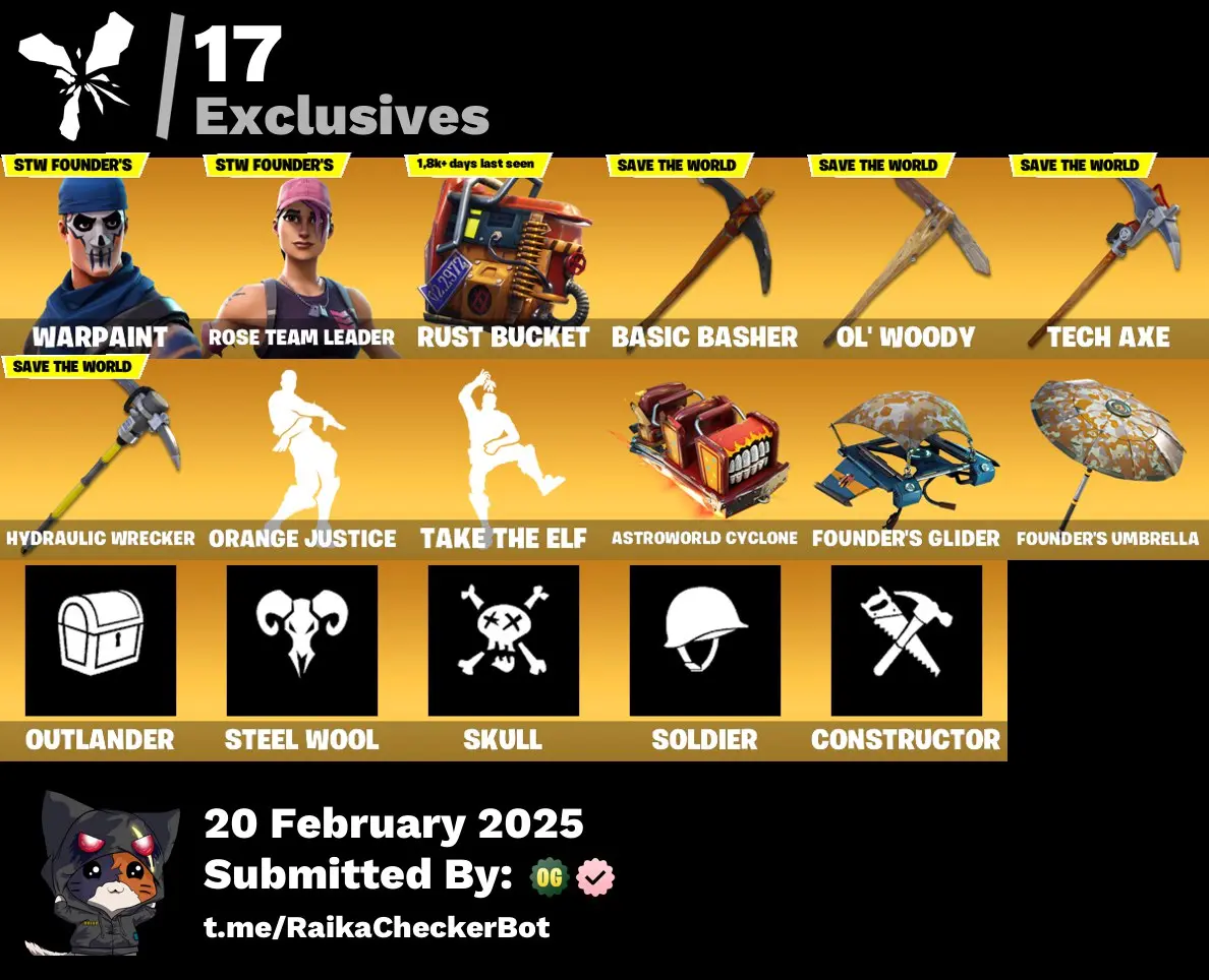 ⭐[PC/PSN/XBOX]  | 82 Game Library (Owned Games) |  14 skins | OG STW | Blackheart | Carbide | Hybrid | Rippley vs Sludge | Battlehawk | Teknique | Zoey | 8-Ball vs Scratch | Sidewinder | 195 VB — screenshot 7