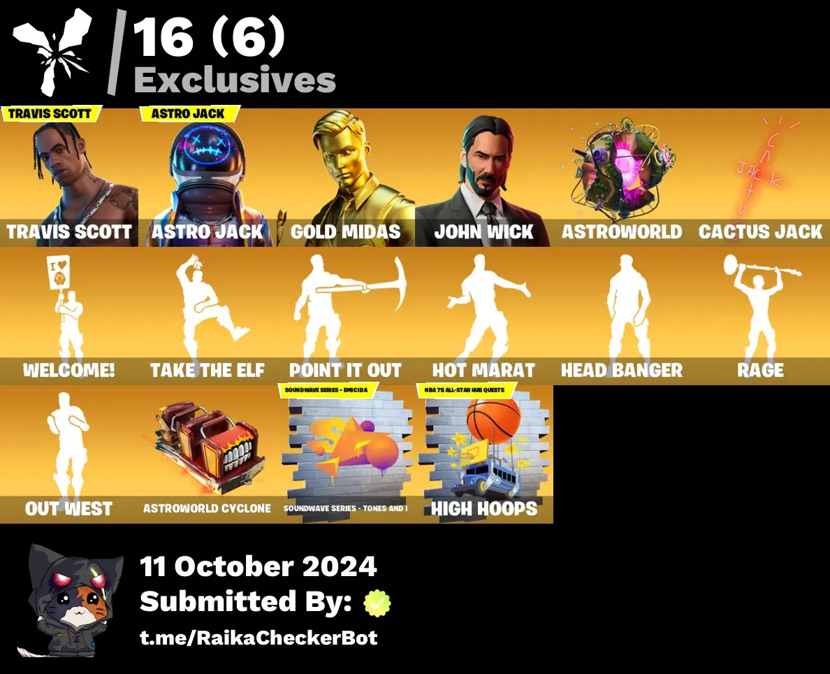⭐ Inactive for 5 years | 100 skins | Travis Scott | Astro Jack | Gold Midas | John Wick | Ruin | Hybrid | Blackheart | Calamity | Flytrap | Zenith | Lynx | 600 VB — image 7