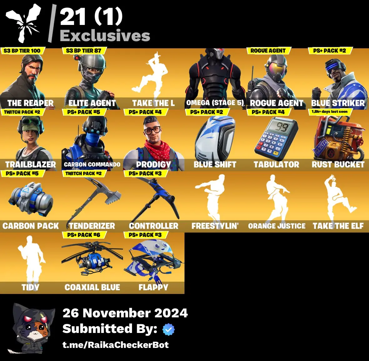 ⭐ Inactive for 4 years | 83 skins | The Reaper | Elite Agent | Take The L | Omega (stage 5) | Rogue Agent | Blue Striker | Trailblazer | Carbon Commando | Prodigy | 450 VB — image 6