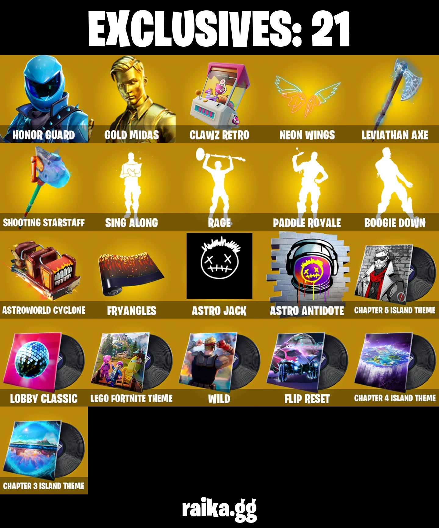⭐ Inactive for 5 years |  41 skins | Honor Guard | Leviathan axe | Gold Midas | Glimmer | Backlash | Menace | Gear Specialist Maya | Raz | Mandalorian | Deadpool | Lara Croft | Rebirth Raven | 400 VB