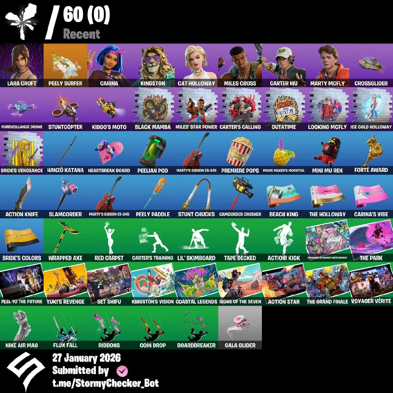 ๐ฎ (PC PSN XBOX) ๐ท๏ธ 213 Skins โจLara Croft โญ Whiteout ๐ Peabody ๐ธ Chrome Punk ๐ฉป The Bride ๐ Toy Trooper ๐ Rick Sanchez ๐ถ Spiderman ๐ Carnage ๐ง Agent Peely ๐ฆ Stacked Account ๐ Full Email Access โ image 8