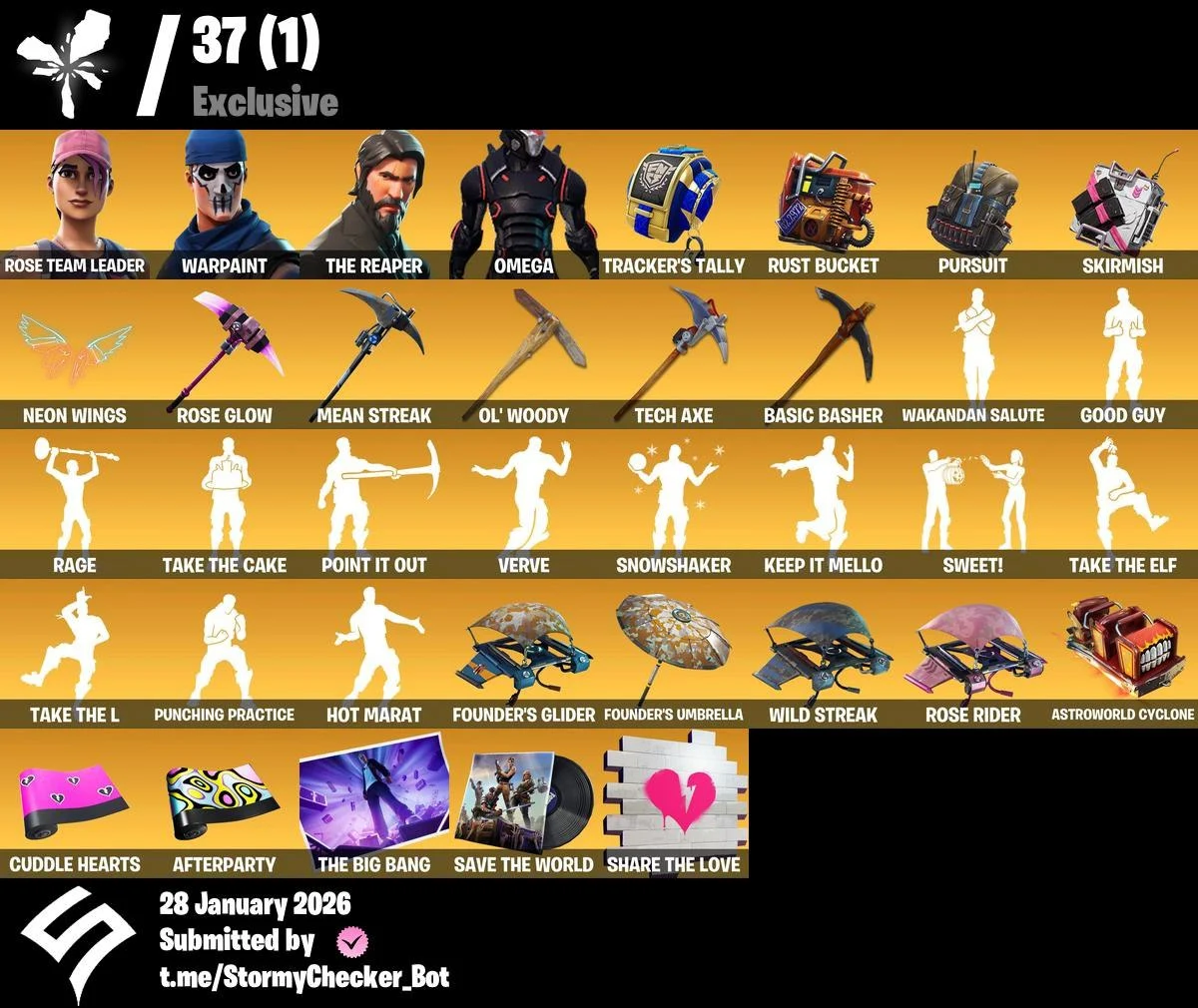 🎮(PC PSN XBOX) 🌸 132 Skins 🌚 OG STW✨ The Reaper ⭐ Elite Agent 💝 Take The L 🐉 Omega 🩻 Midas 🌈 Peely ☠️ Nezumi 🪭 Surf Witch 👑 Crystal 🎶 Wingman 🪇 Drift 🗝️ Full  Email Access — screenshot 15