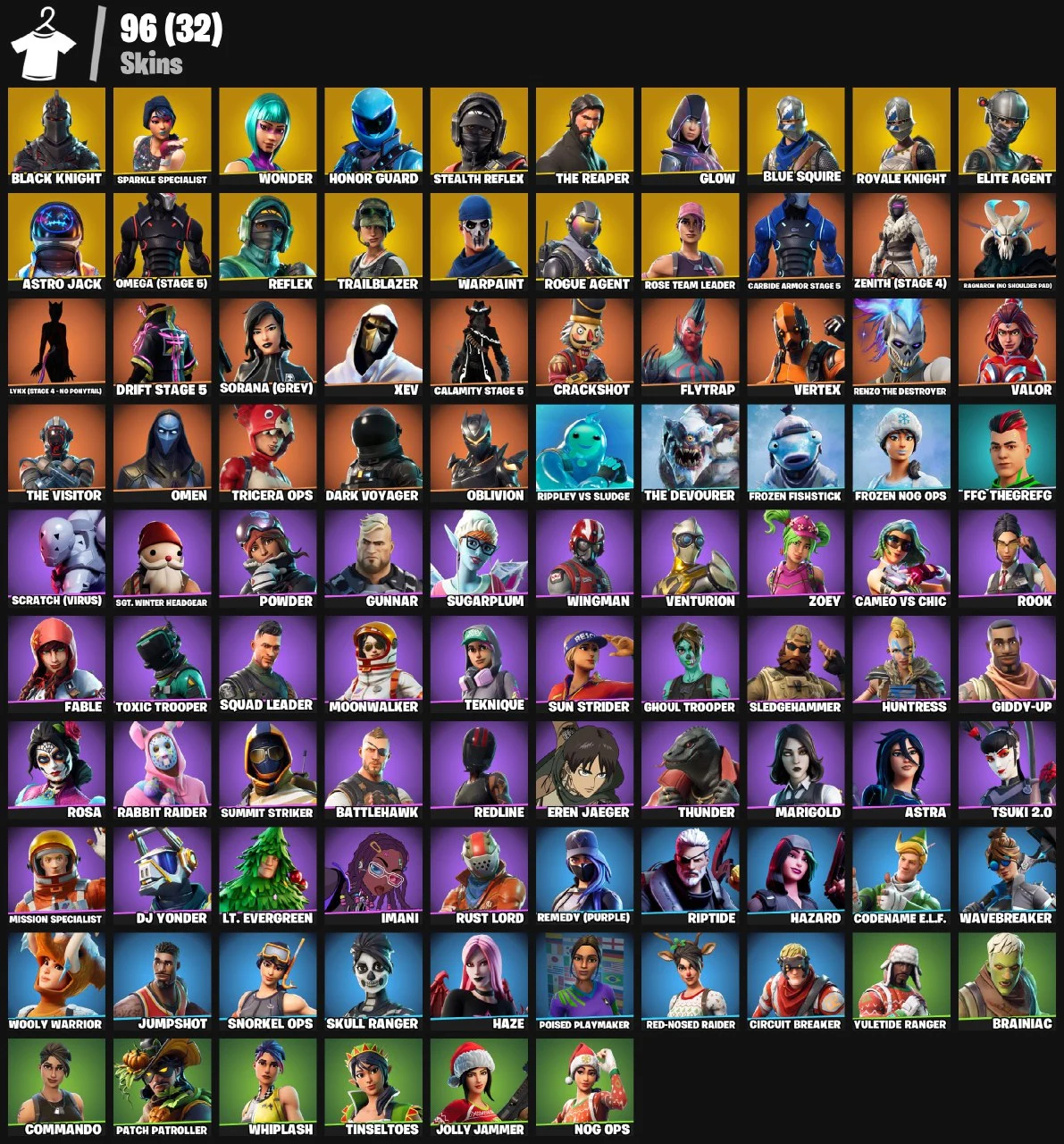 ⭕PC/PSN/XBOX⭕96 Skins + Black Knight + Wonder + MINTY + Honor Guard + Stealth Reflex + Glow + Astro Jack + Reflex + The Reaper + Take The L + Floss + Sparkle Specialist + Elite Agent + Blue Squire + Royale Knight + OG STW + MAX OMEGA + Trailblazer |200 Vb — image 2