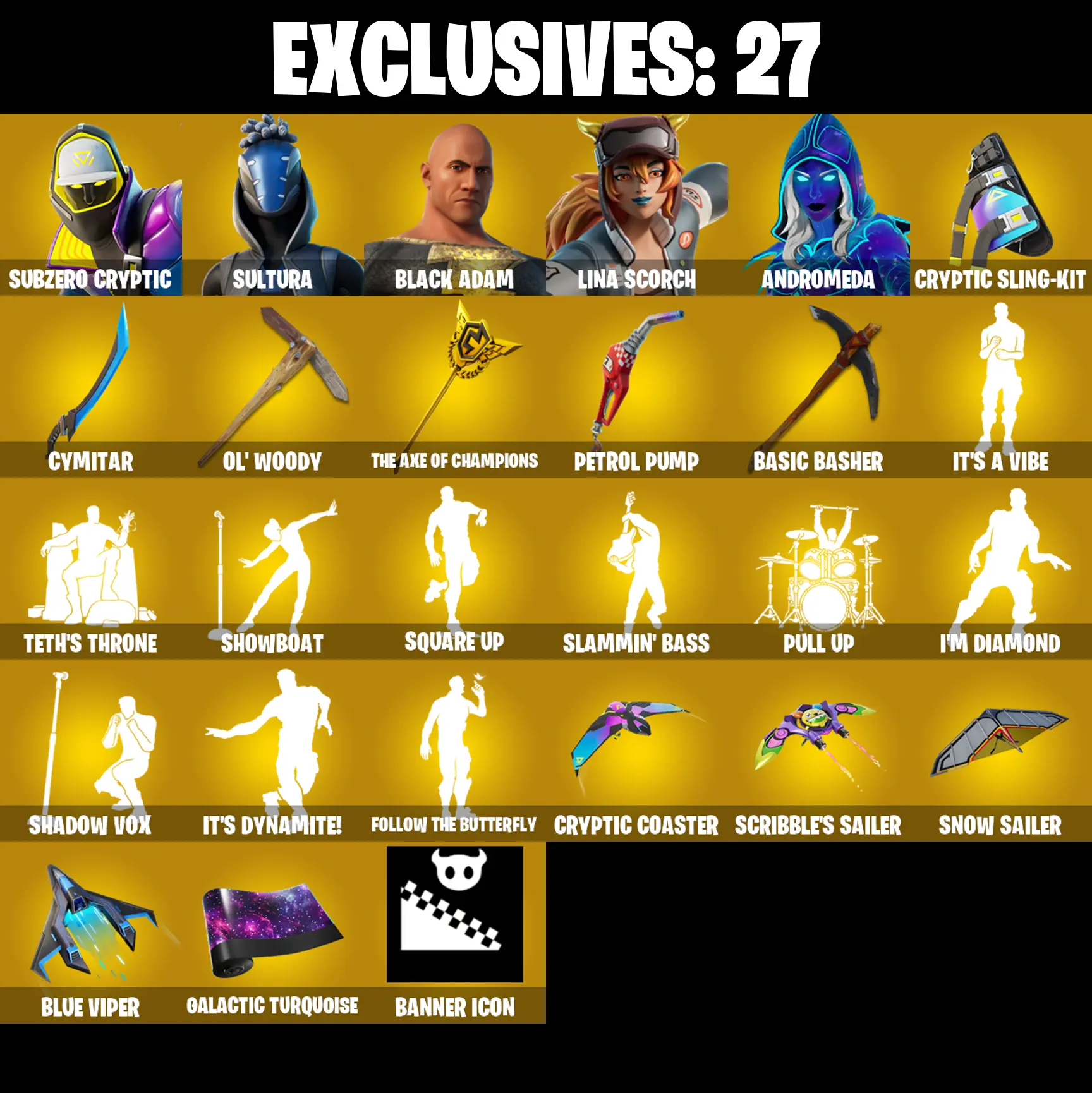 (PC/PSN/XBOX) 334 SKINS πRenegade Raider π Aerial Assault Trooper π Subzero Cryptic π Sultura π Black Adam π Lina Scorch π 0 V-Buck PARENTAL CONTROL β image 2