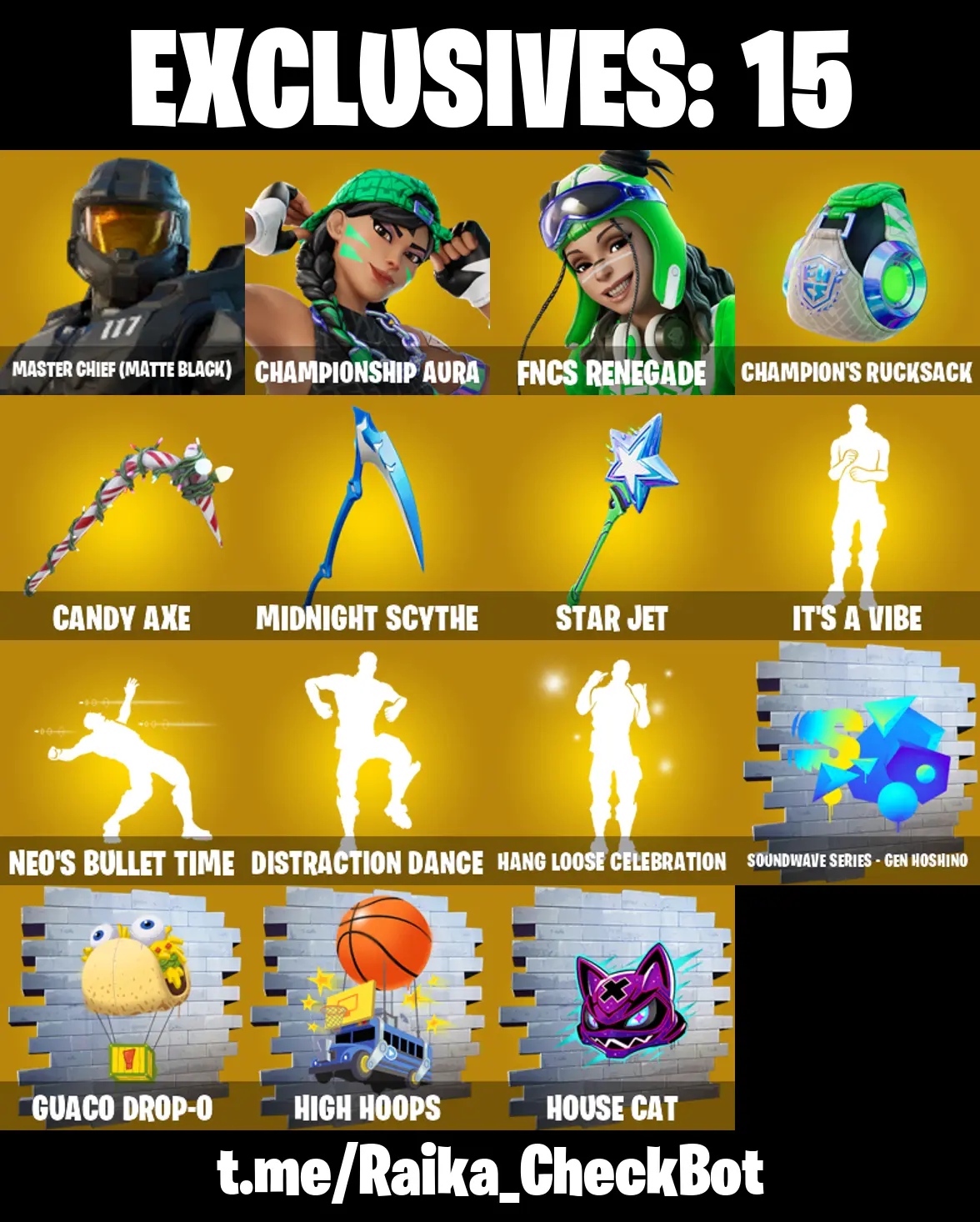 (PC/PSN/XBOX) 1500 VB) 188 SKINS ๐Master Chief (Matte Black) ๐ Championship Aura ๐ FNCS Renegade ๐ Paradigm (Reality-659) ๐ Joey / PARENTAL CONTROL โ image 2
