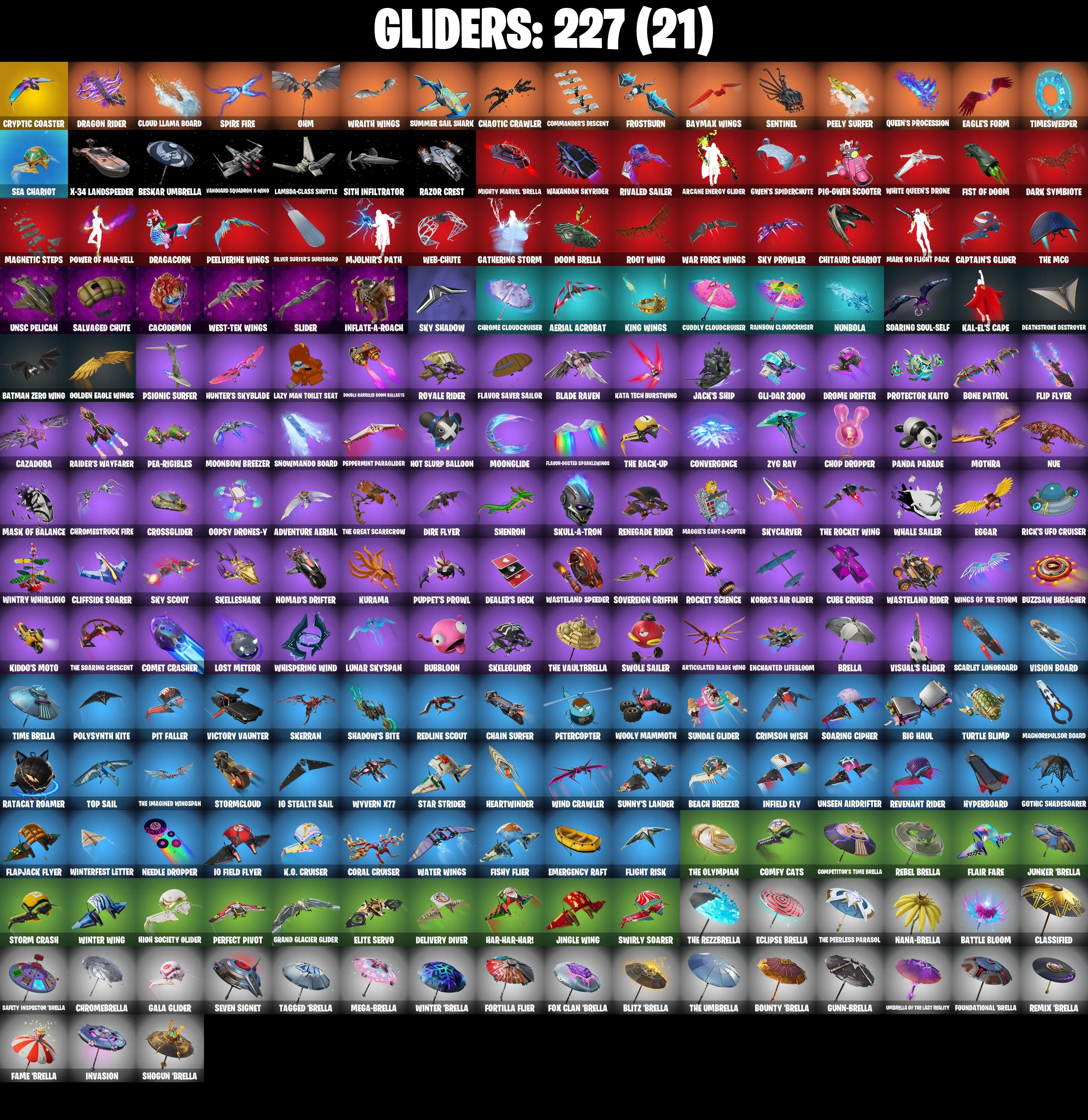 (PC/PSN/XBOX) 291 SKINS πAerial Assault Trooper π Gold Kratos π Master Chief (Matte Black) π Lina Scorch π Subzero Cryptic π Naruto Uzumaki π Vi π 100 V-Buck PARENTAL CONTROL β image 3