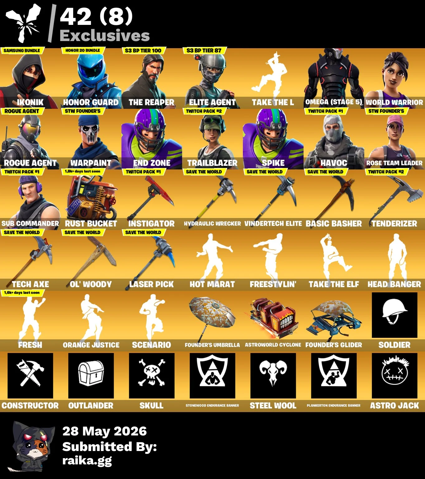๐ฅ IKONIK + Honor Guard Combo ๐ฅ | 122 Skins ๐ฎ | The Reaper ๐ | Elite Agent ๐ค | Omega Stage 5 โก | OG STW ๐ โ image 1