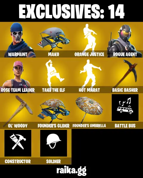 PC/PSN/XBOX ♨️57 skins ⭐️ OG STW | Mako ⭐️ Rogue Agent ⭐️ Basic Basher ⭐️ Ol' Woody ⭐️ Orange Justice ⭐️ Take The Elf ⭐️ Hot Marat ⭐️ #B350 — image 1