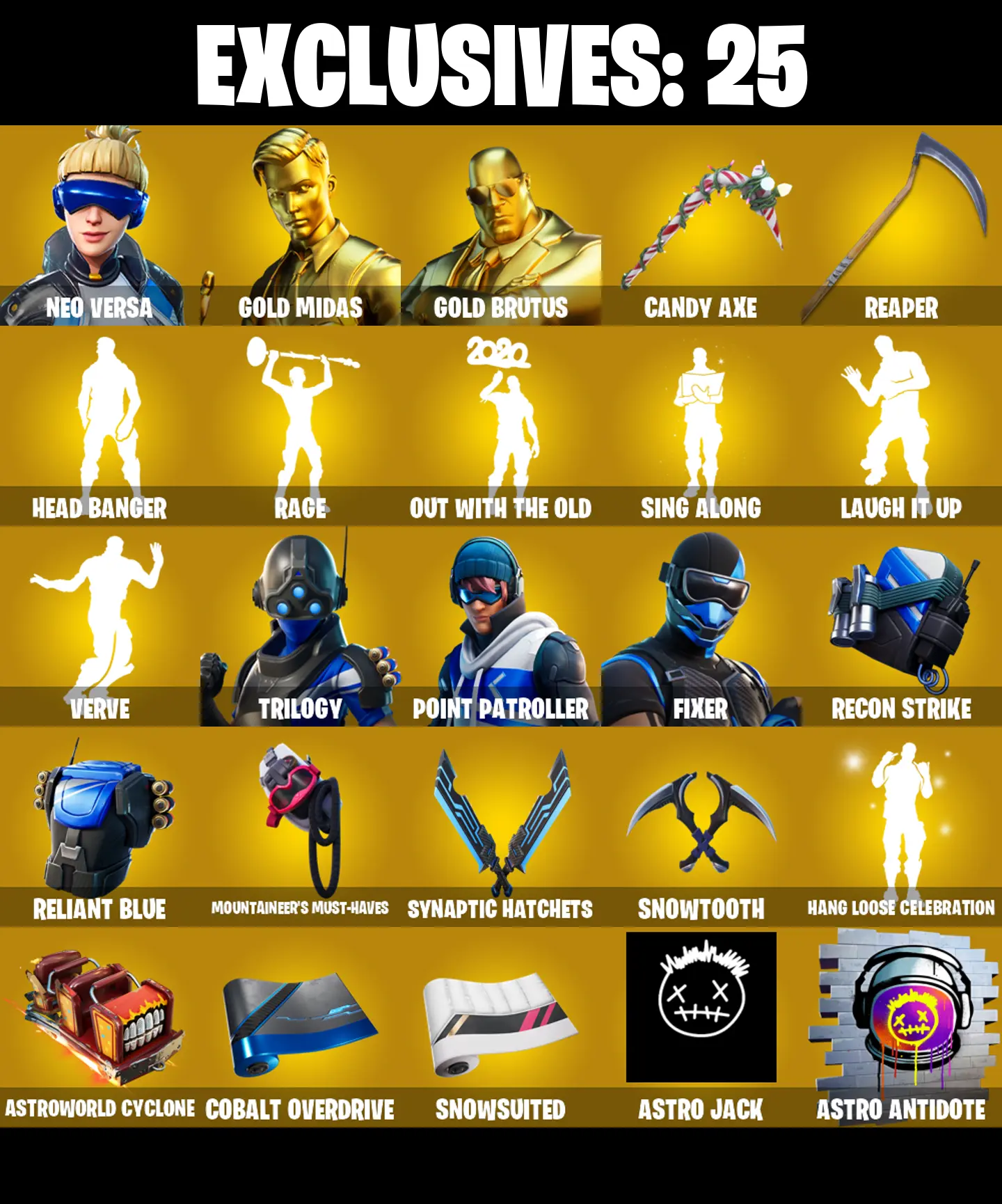 PC/PSN/XBOX ♨️97 skins ✨ Neo Versa ✨ Lara Croft ✨ Deadpool ✨ Gold Midas ✨ Gold Brutus ✨ Candy Axe ✨ Reaper ✨ Head Banger ✨ Rage ✨ Neo Phrenzy ✨ #B956 — image 1