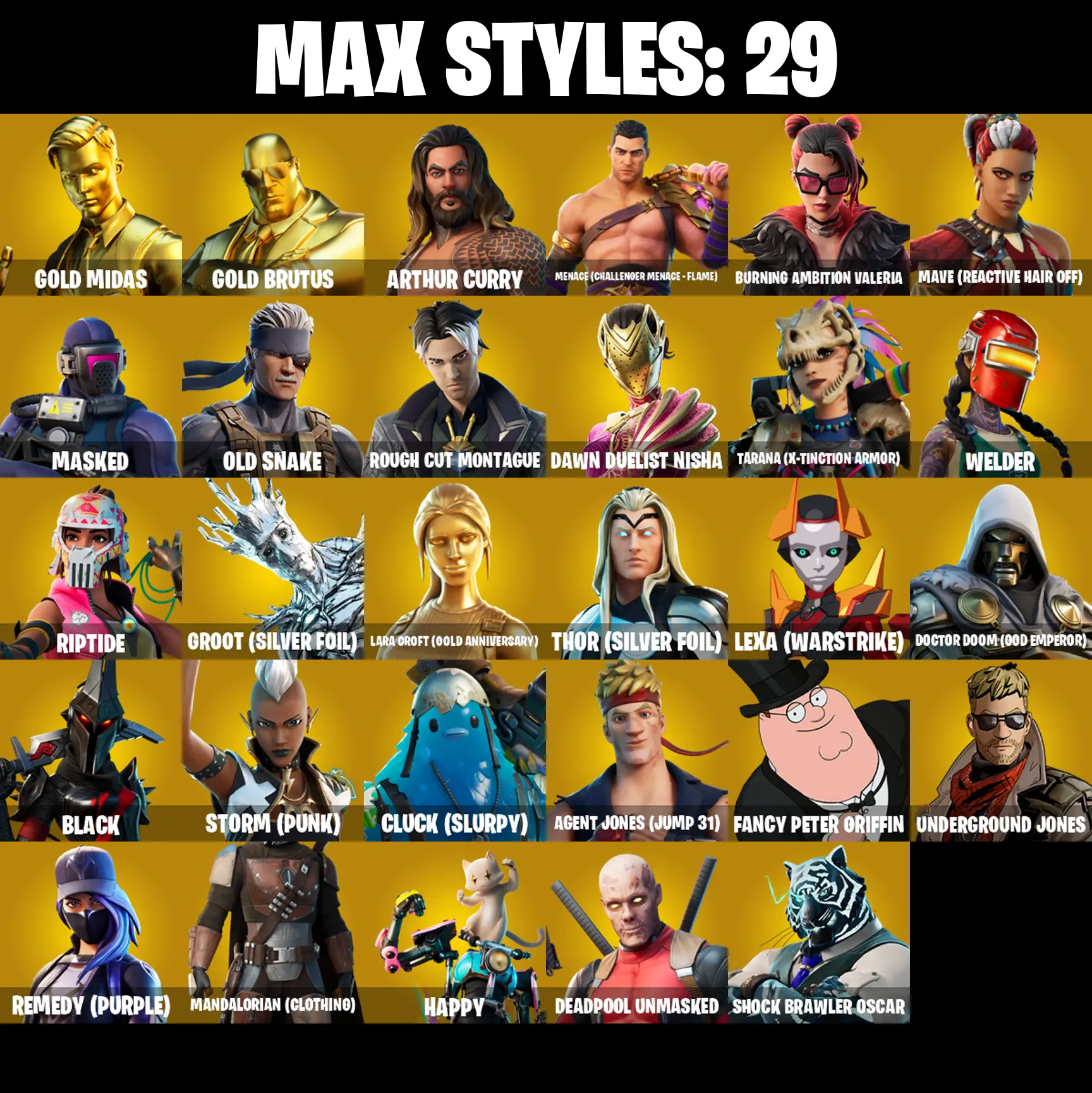 PC/PSN/XBOX ♨️97 skins ✨ Neo Versa ✨ Lara Croft ✨ Deadpool ✨ Gold Midas ✨ Gold Brutus ✨ Candy Axe ✨ Reaper ✨ Head Banger ✨ Rage ✨ Neo Phrenzy ✨ #B956 — image 7