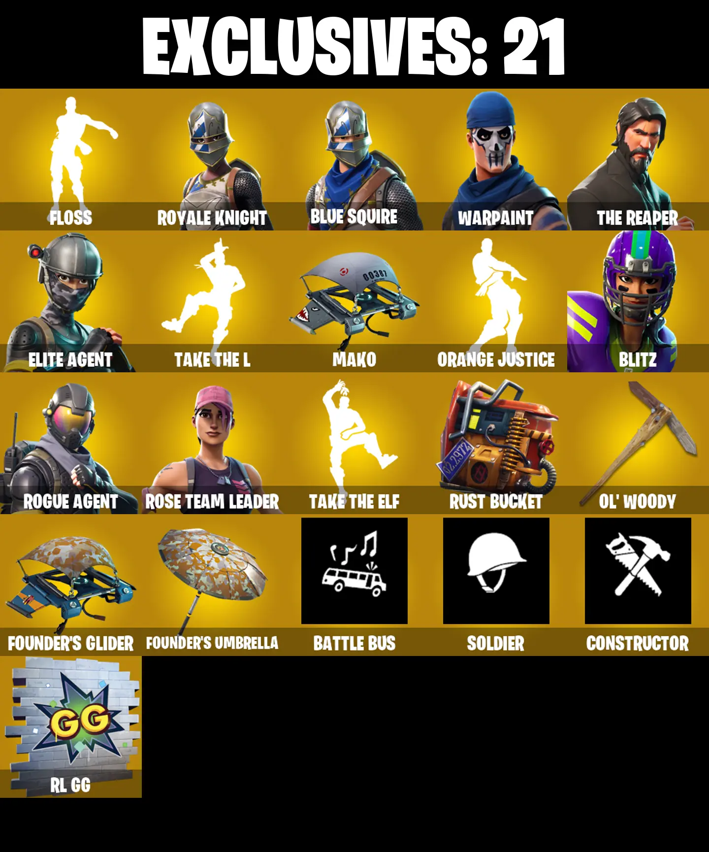 PC/PSN/XBOX ♨️30 skins ⭐️ OG STW ⭐️ Floss ⭐️ Royale Knight ⭐️ Blue Squire ⭐️ The Reaper ⭐️ Elite Agent ⭐️ Take The L ⭐️ Mako ⭐️ Orange Justice ⭐️ #B1351 — image 1