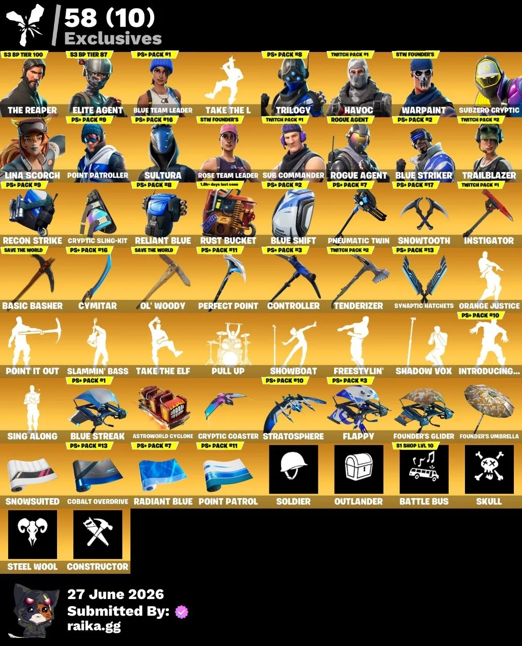 ⭐️TAKE THE L⭐️97 SKINS⭐️OG STW⭐️FREESTYLE⭐️