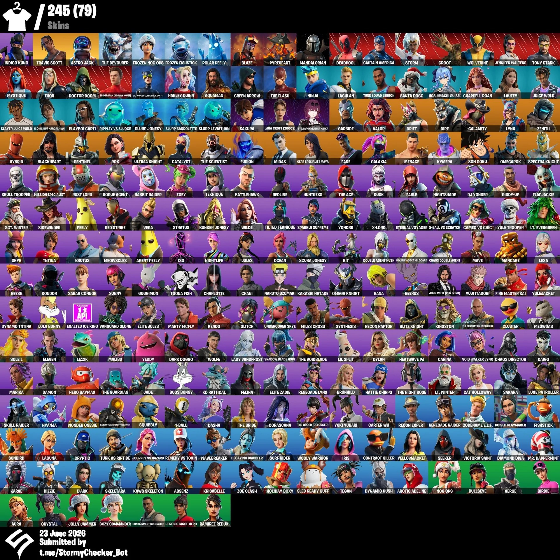 [PC/XBOX] | 121 Skins | Travis Scott | Leviathan Axe | Astro Jack | Xander | Tart Tycoon | Santa Dogg | Oasis Wind | Ol' Woody | Instant Mail Changeable